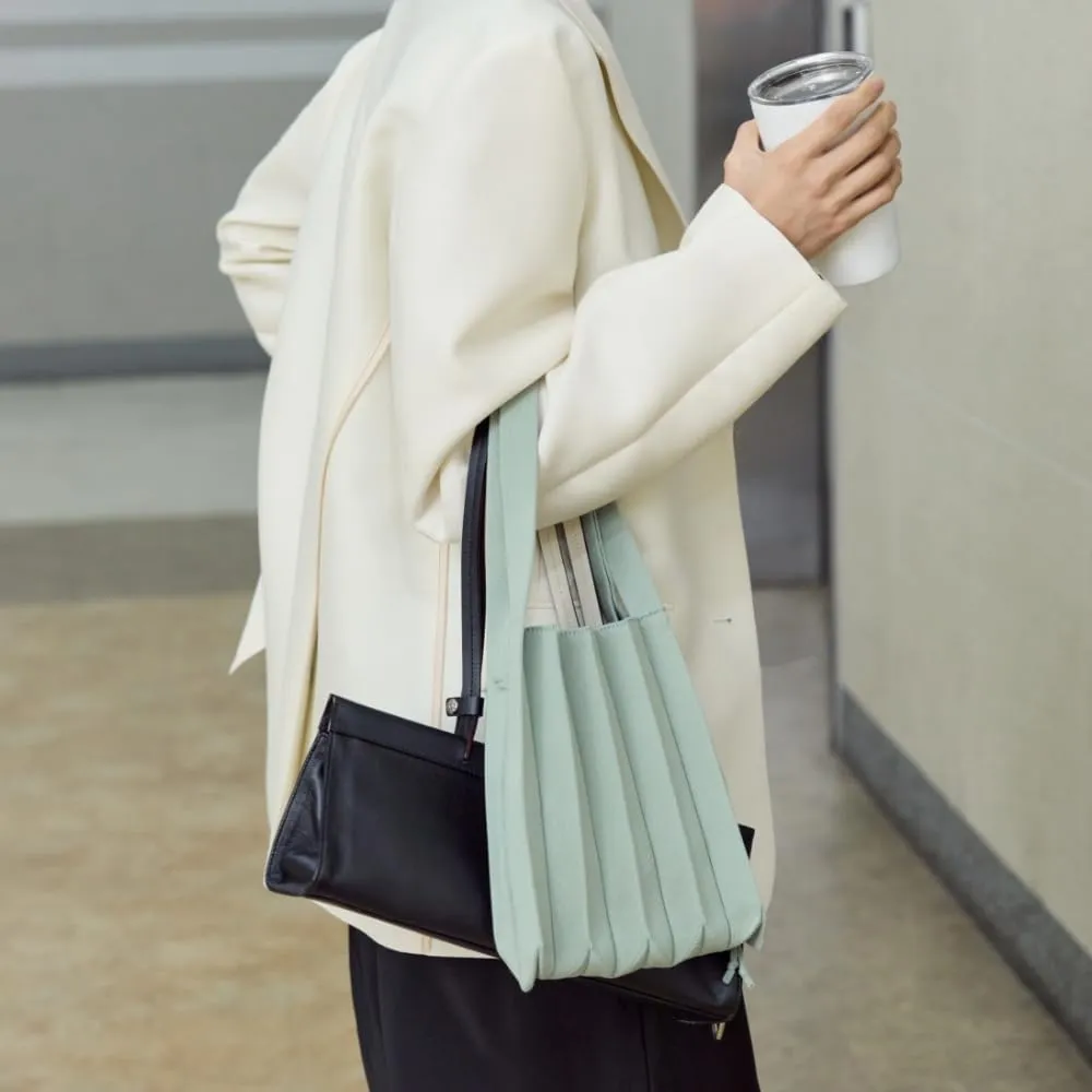 JOSEPH & STACEY Lucky Pleats Knit BagSolid S | Sustainable Foldable Women's Tote Bag | Lightweight Minimalist Everyday Bag