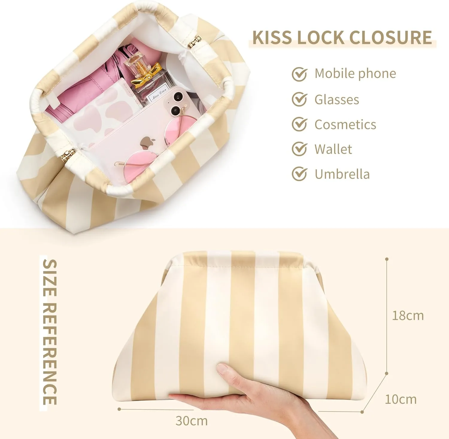 KALIDI Dumpling Clutch for Women Summer Beach Soft Cloud Purse Casual Handbag