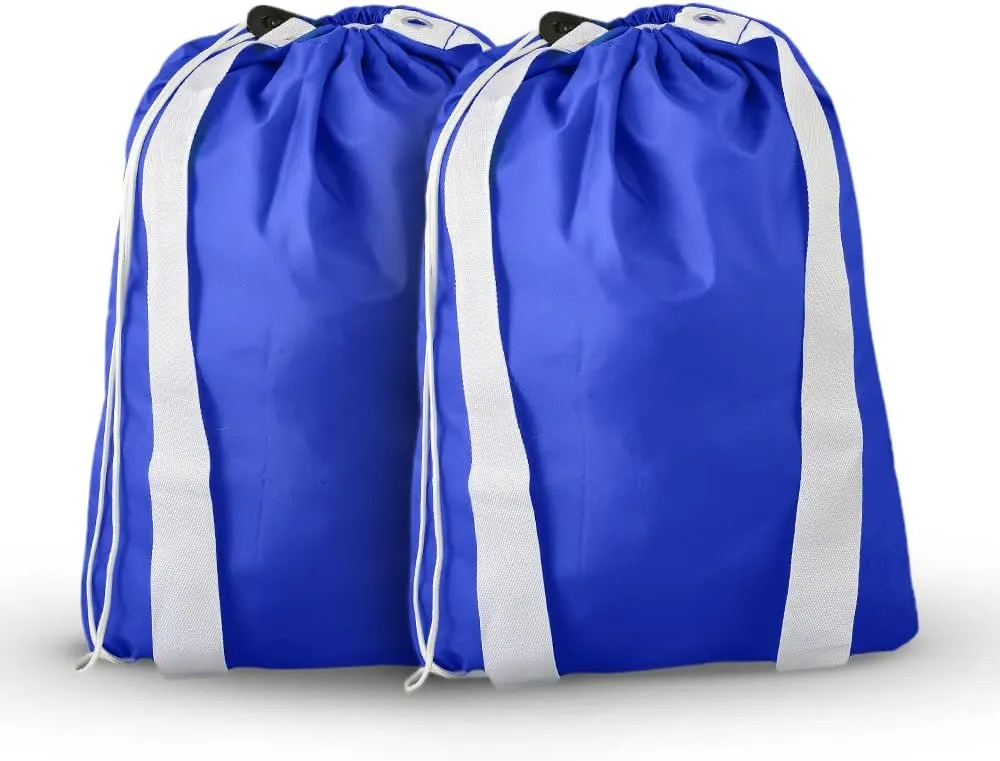 Keeble Outlets Laundry Bag | 30 * 40 XL Laundry Basket | 100% Nylon Laundry Hamper | Blue Cruise Ship Essentials | Pack of 2 Organizer for Room Organization | Travel-Friendly