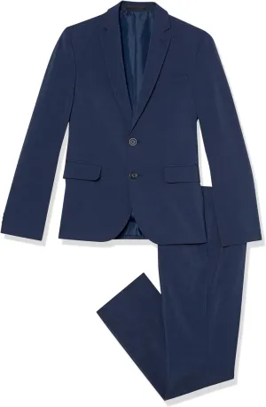 Kenneth Cole REACTION Slim Fit Suit: Formal Jacket & Pants Set for Boys, Sizes 8-20, Indigo