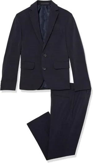 Kenneth Cole REACTION Slim Fit Suit: Formal Jacket & Pants Set for Boys, Sizes 8-20, Navy