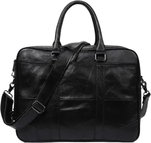 Laptop Bag Men's Travel Messenger Bag Men's Leather Travel Tote Bag Casual Business Briefcase