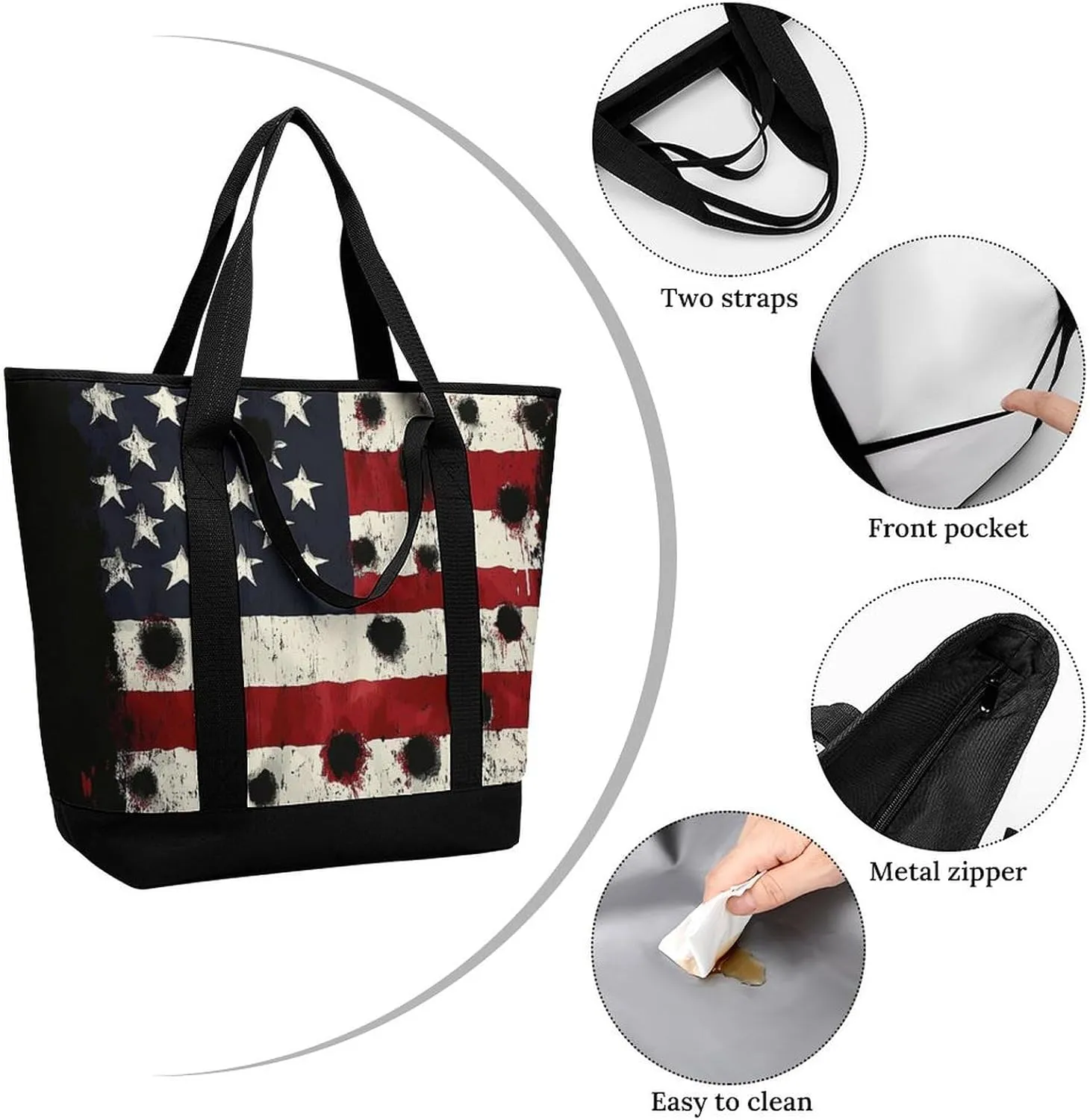 Large Thermal Shopping Tote Bag Travel Friendly Fashion Handbag Commuter Bag