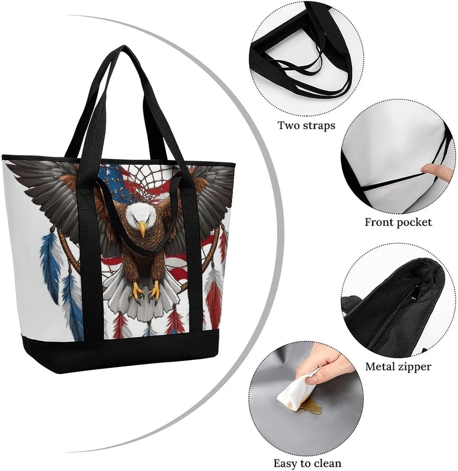Large Thermal Shopping Tote Bag Travel Friendly Fashion Handbag Commuter Bag