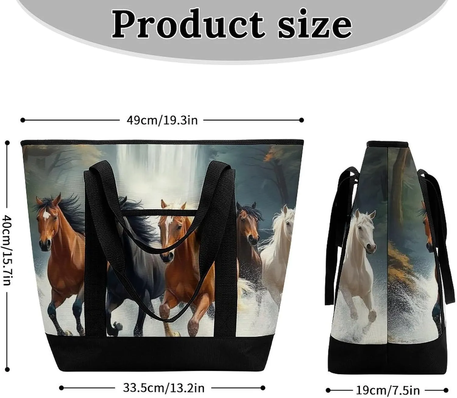 Large Thermal Shopping Tote Bag Travel Friendly Fashion Handbag Commuter Bag