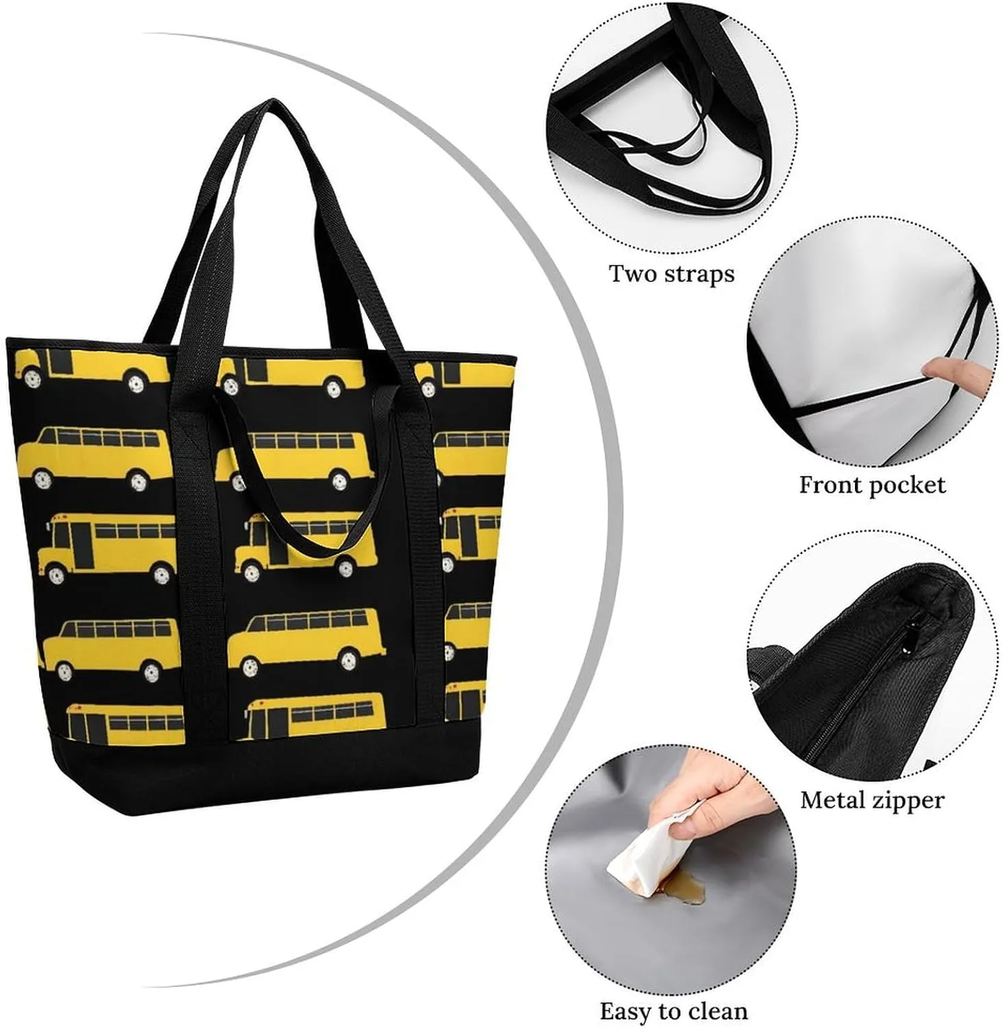 Large Thermal Shopping Tote Bag Travel Friendly Fashion Handbag Commuter Bag