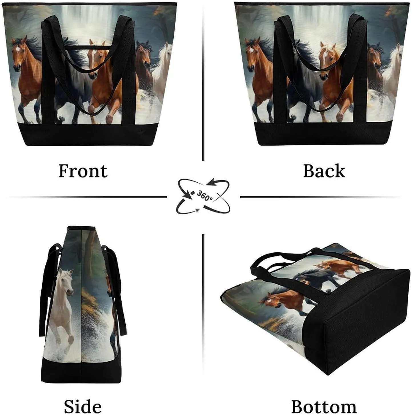 Large Thermal Shopping Tote Bag Travel Friendly Fashion Handbag Commuter Bag
