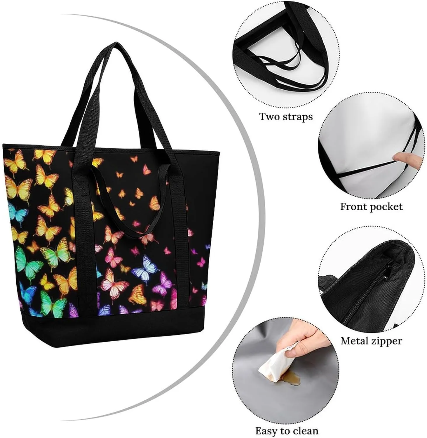 Large Thermal Shopping Tote Bag Travel Friendly Fashion Handbag Commuter Bag