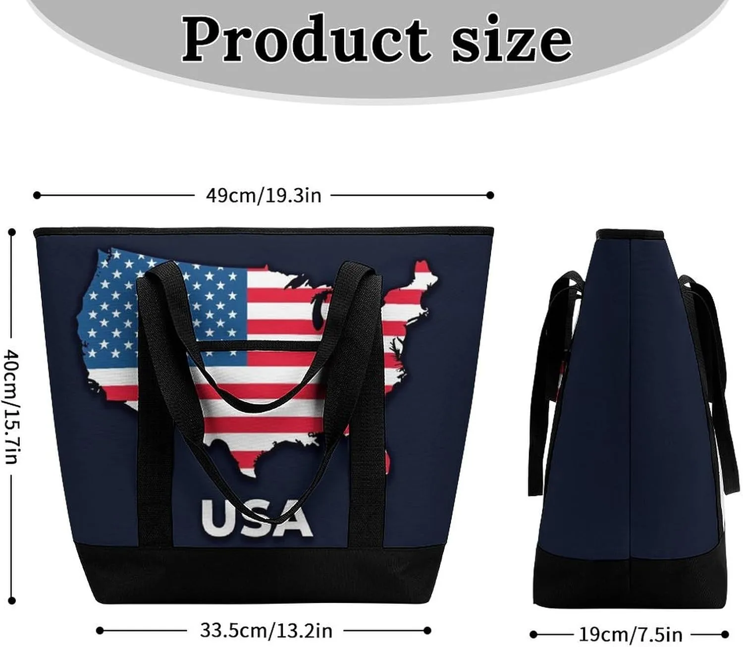 Large Thermal Shopping Tote Bag Travel Friendly Fashion Handbag Commuter Bag