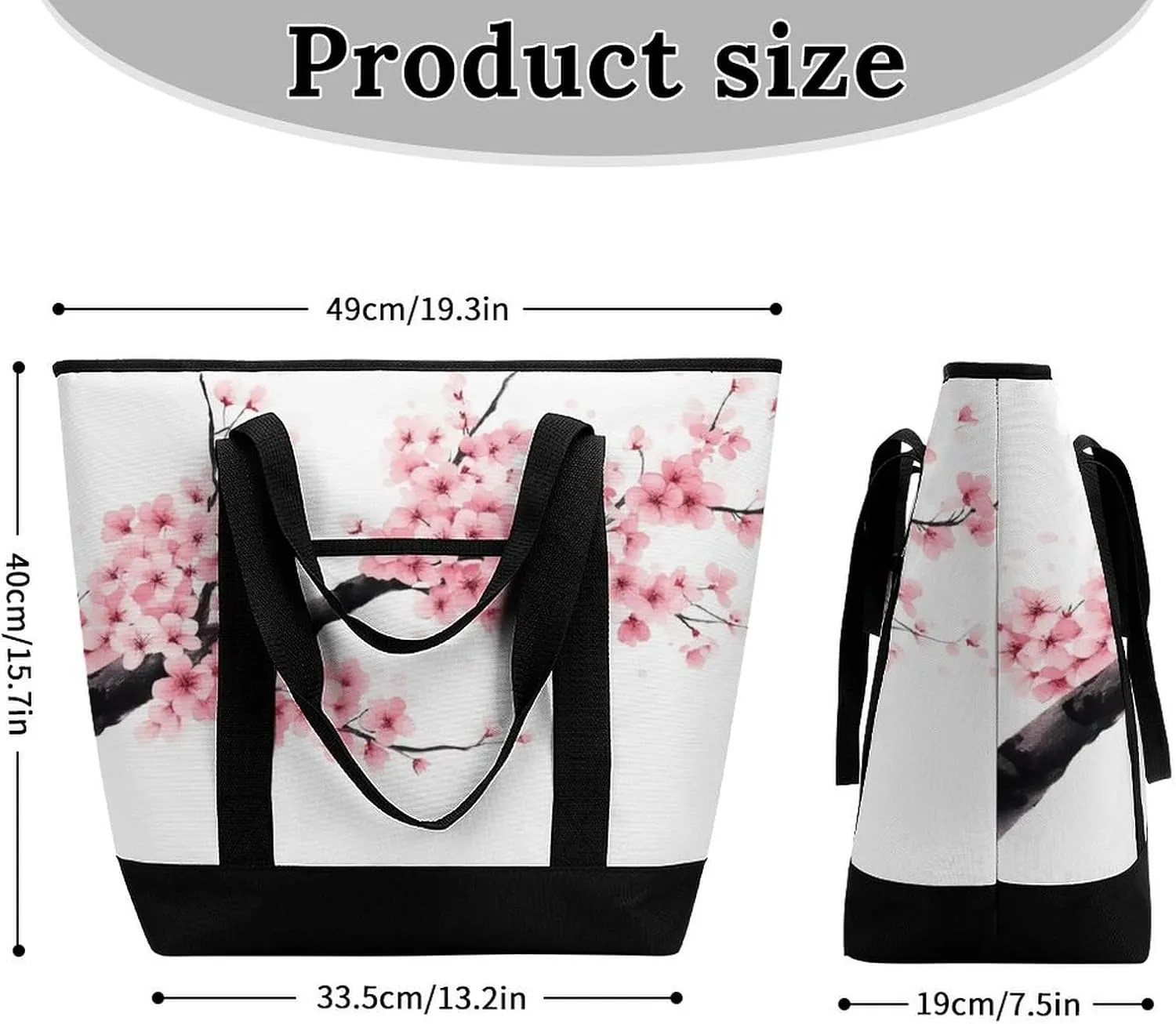 Large Thermal Shopping Tote Bag Travel Friendly Fashion Handbag Commuter Bag