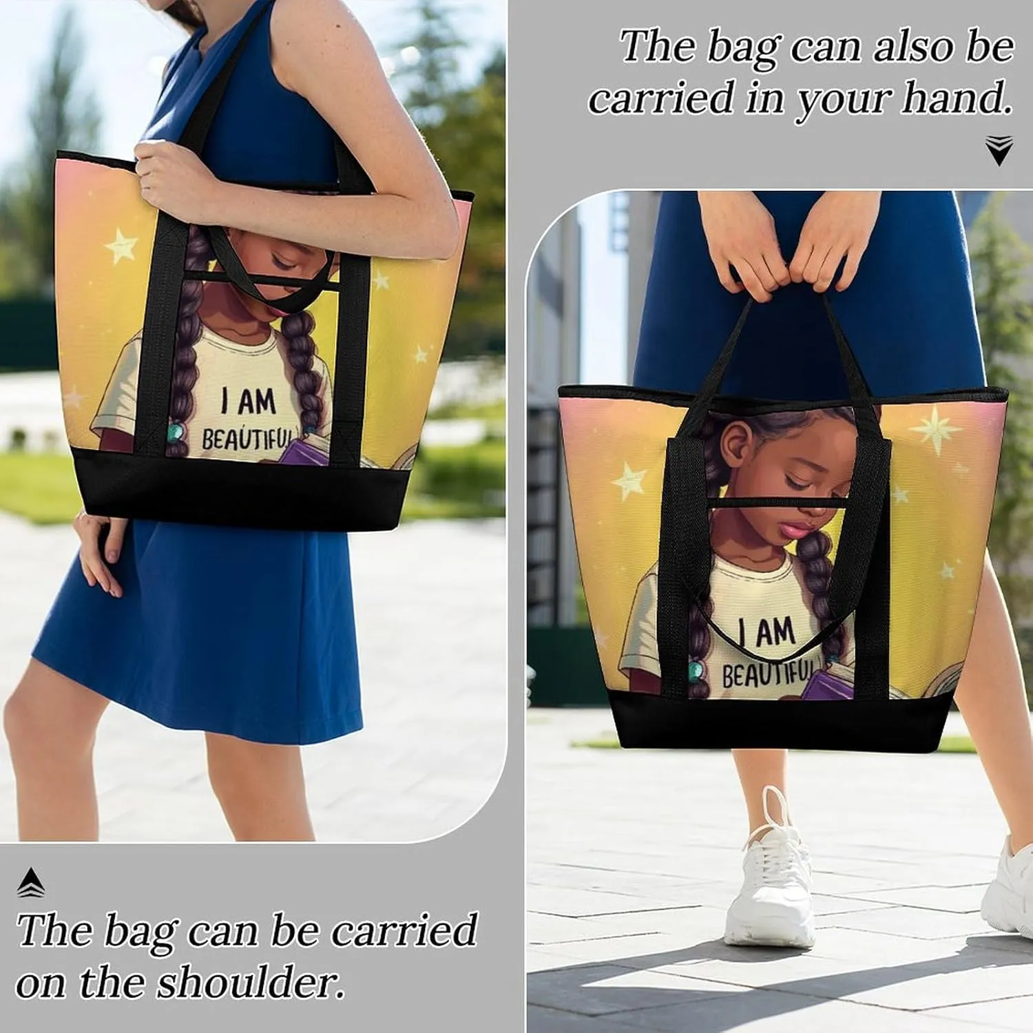 Large Thermal Shopping Tote Bag Travel Friendly Fashion Handbag Commuter Bag