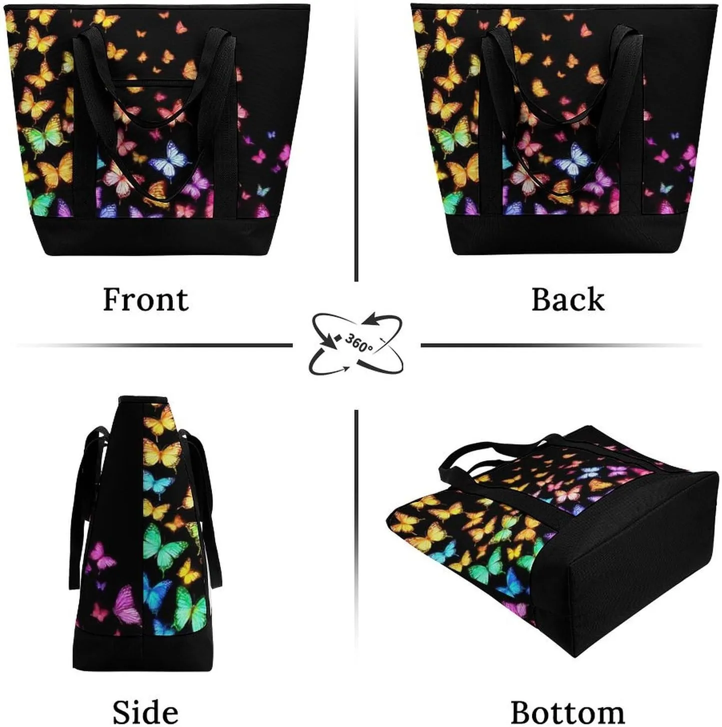Large Thermal Shopping Tote Bag Travel Friendly Fashion Handbag Commuter Bag
