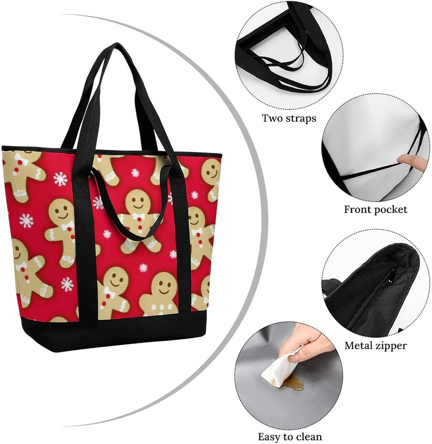 Large Thermal Shopping Tote Bag Travel Friendly Fashion Handbag Commuter Bag