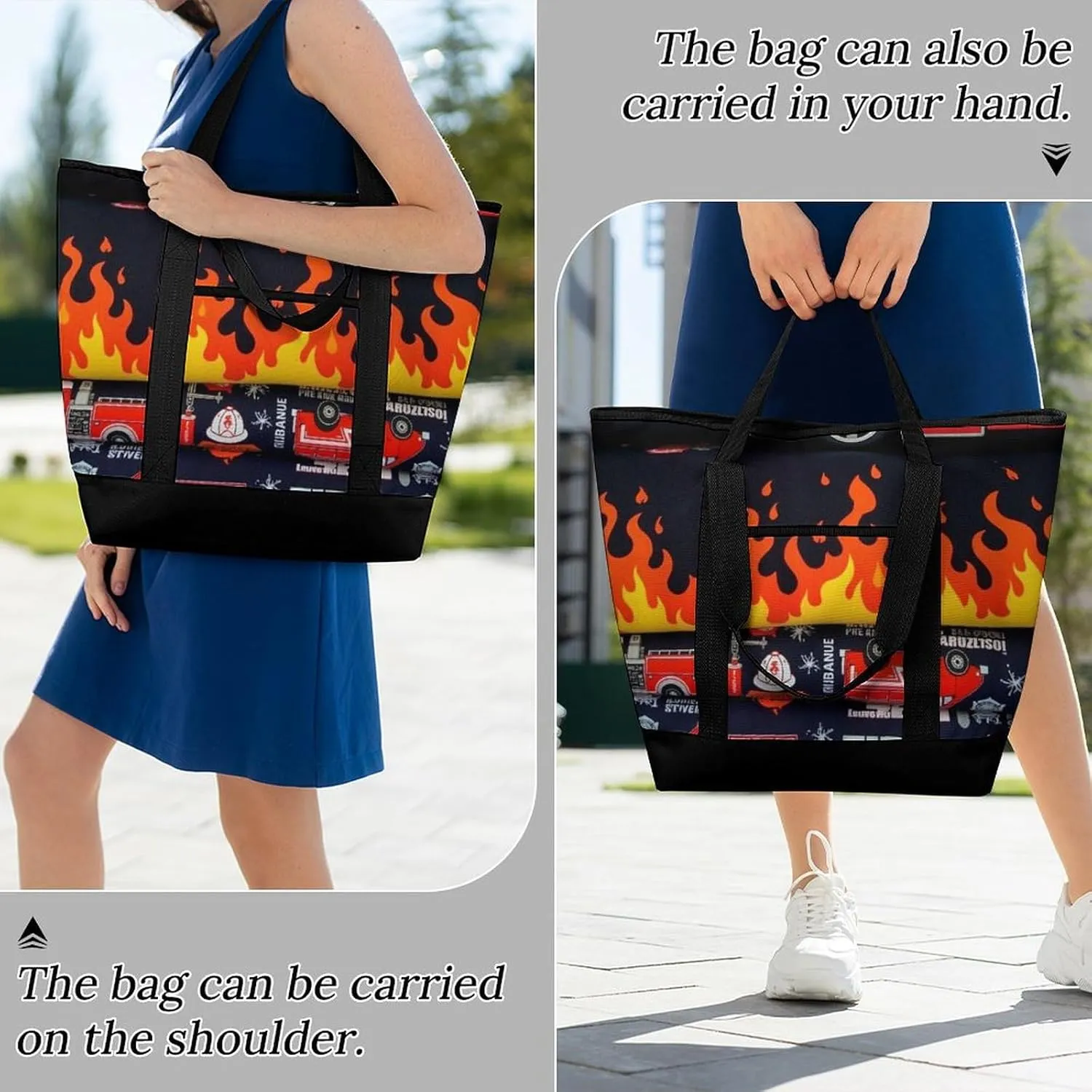 Large Thermal Shopping Tote Bag Travel Friendly Fashion Handbag Commuter Bag