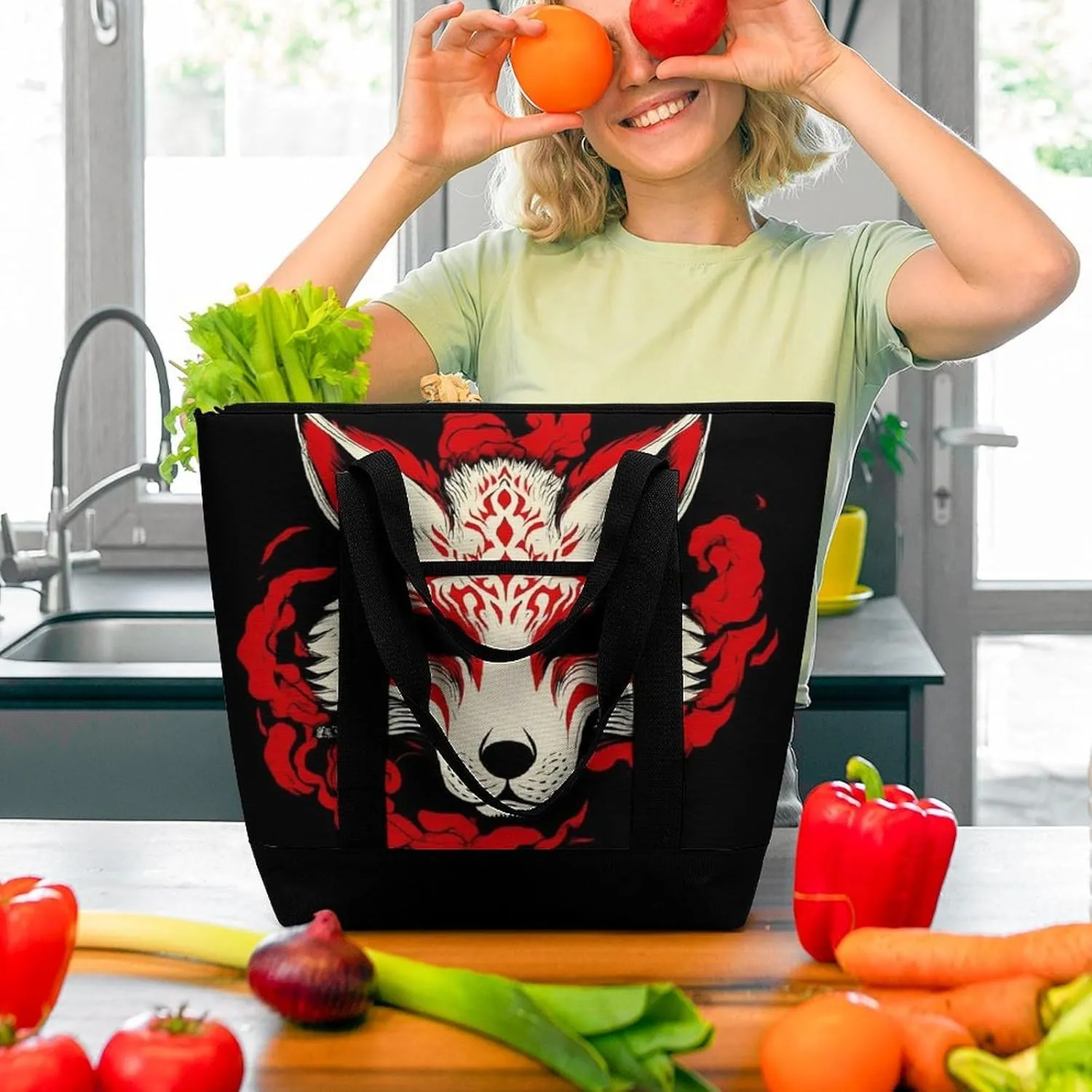 Large Thermal Shopping Tote Bag Travel Friendly Fashion Handbag Commuter Bag
