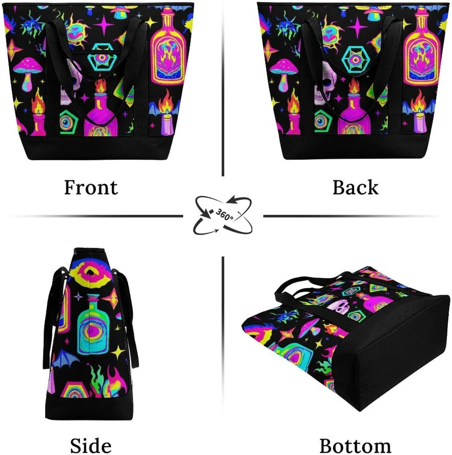 Large Thermal Shopping Tote Bag Travel Friendly Fashion Handbag Commuter Bag