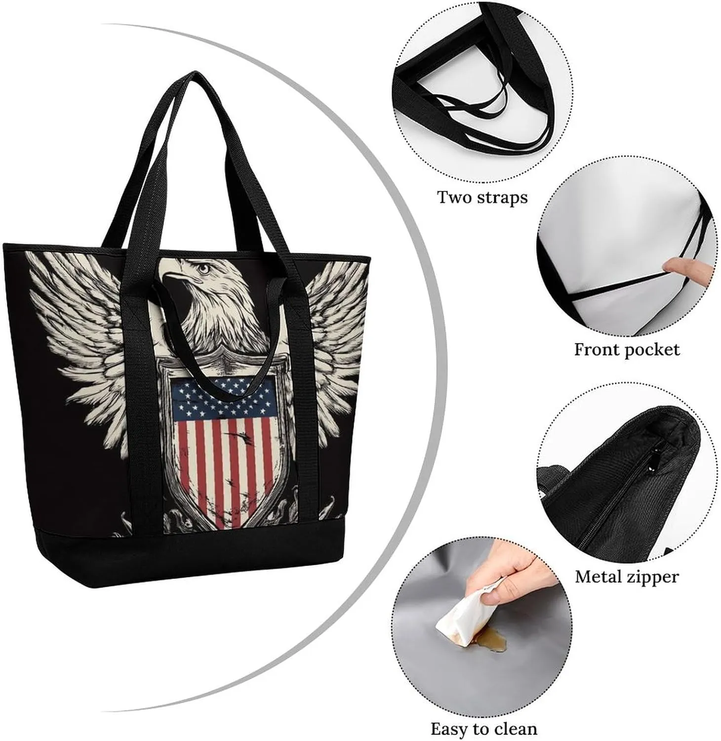 Large Thermal Shopping Tote Bag Travel Friendly Fashion Handbag Commuter Bag