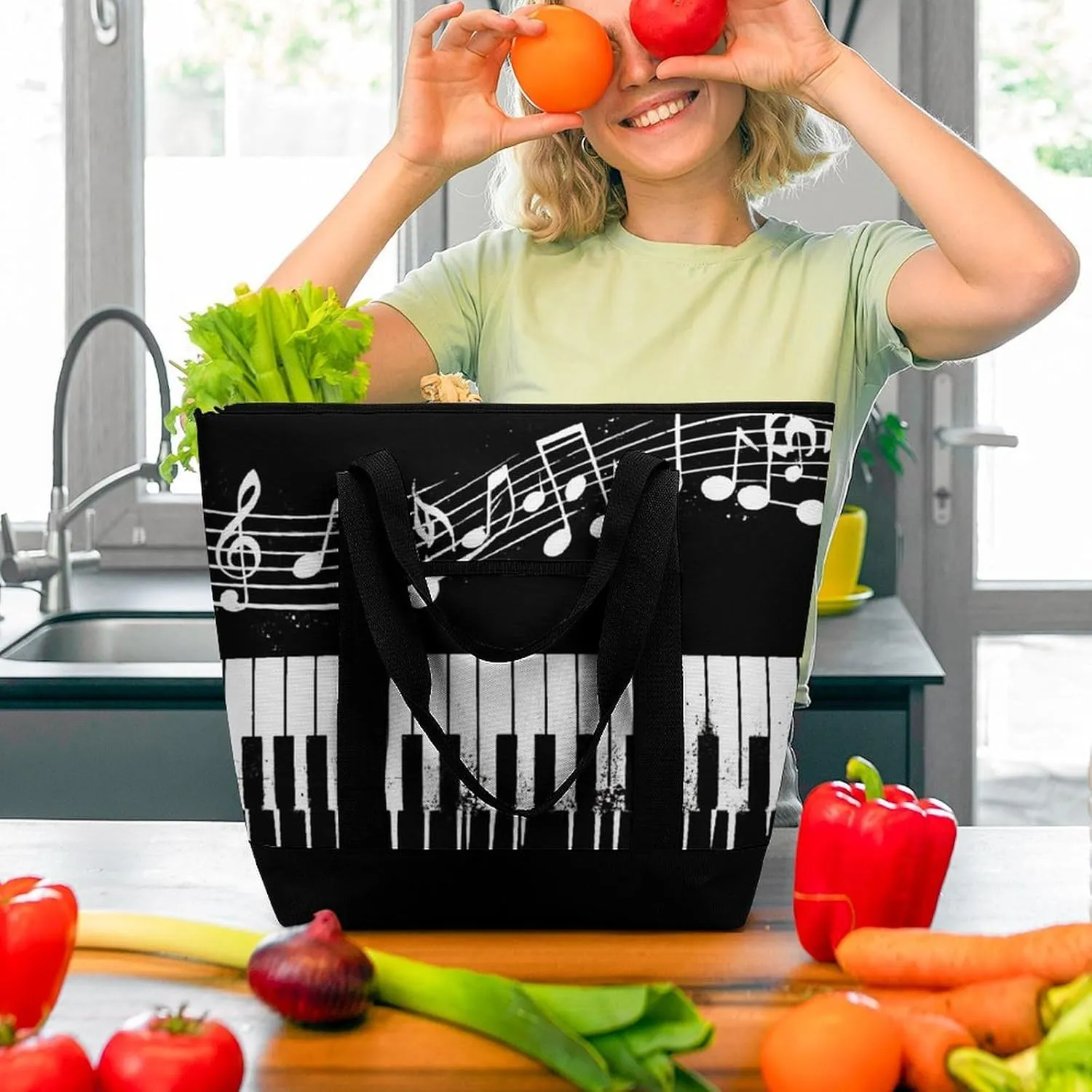 Large Thermal Shopping Tote Bag Travel Friendly Fashion Handbag Commuter Bag