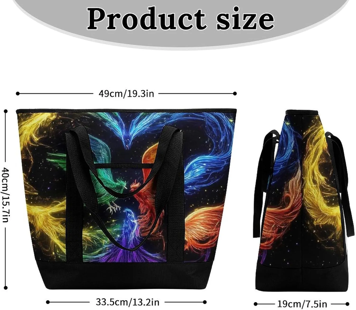 Large Thermal Shopping Tote Bag Travel Friendly Fashion Handbag Commuter Bag