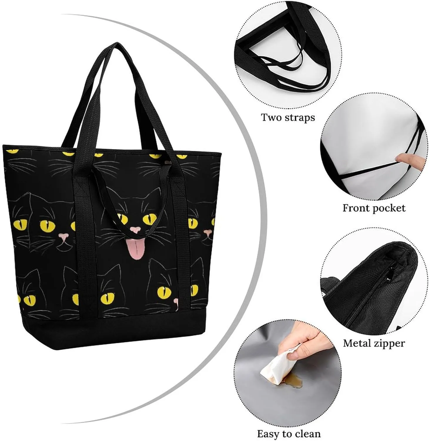 Large Thermal Shopping Tote Bag Travel Friendly Fashion Handbag Commuter Bag
