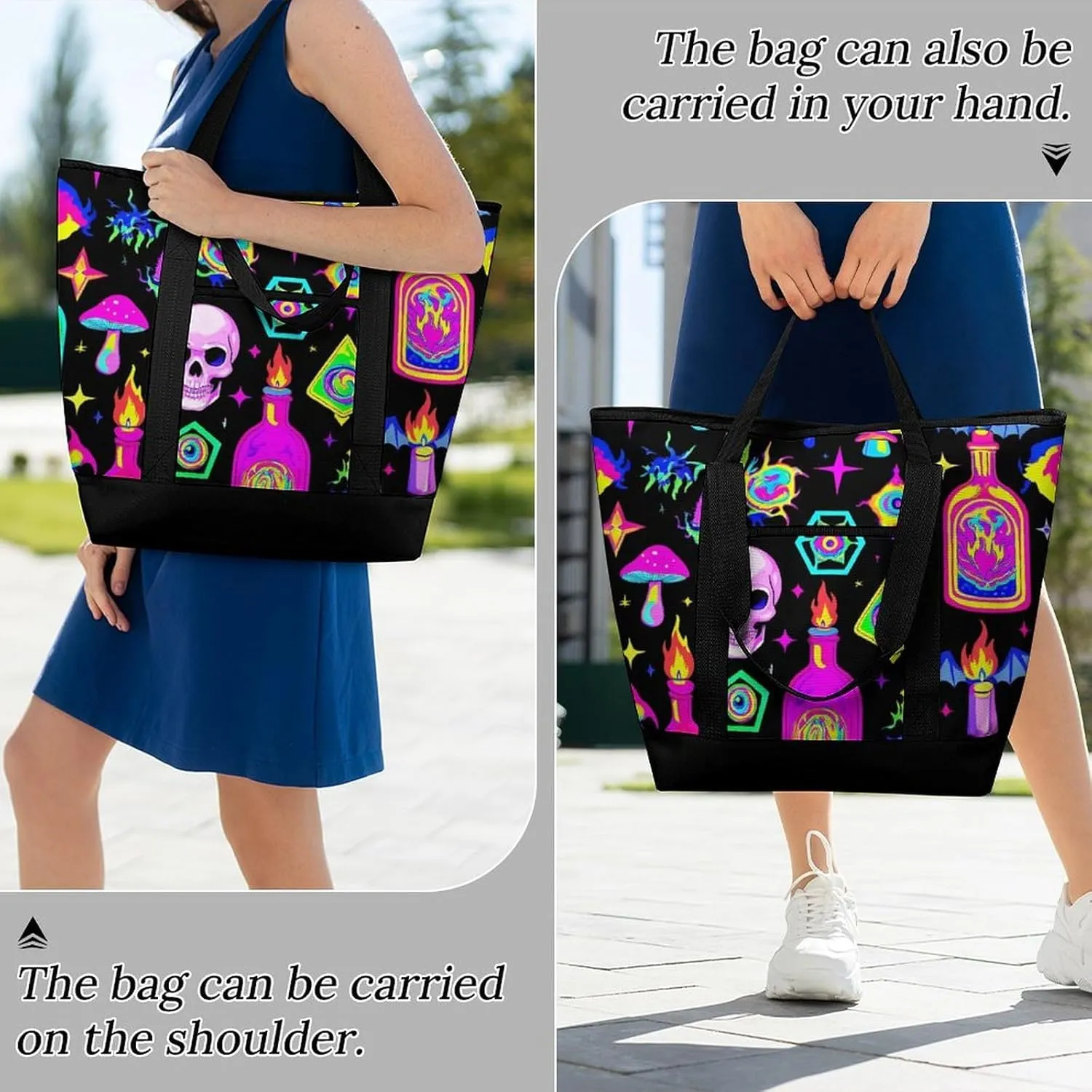 Large Thermal Shopping Tote Bag Travel Friendly Fashion Handbag Commuter Bag