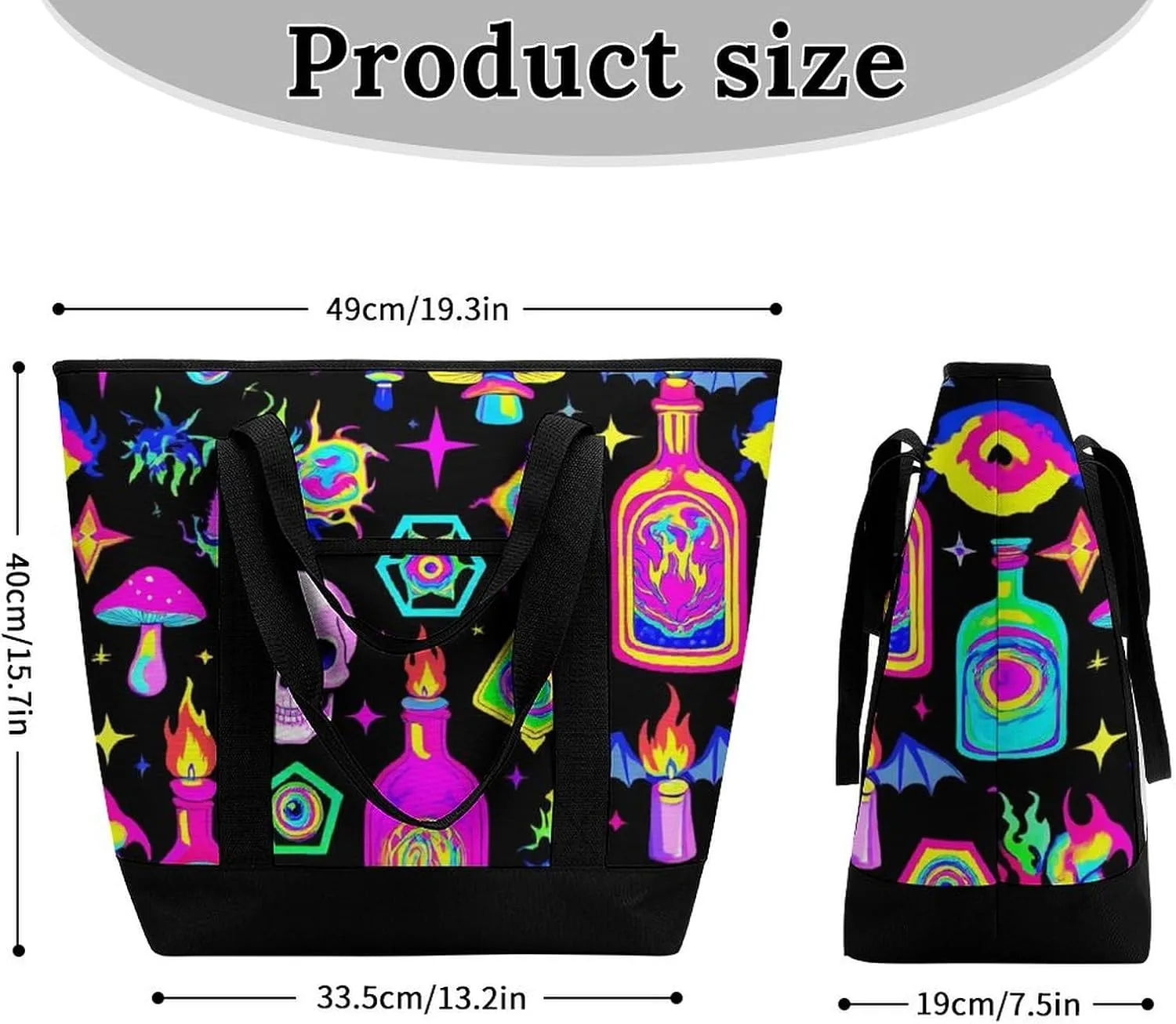 Large Thermal Shopping Tote Bag Travel Friendly Fashion Handbag Commuter Bag