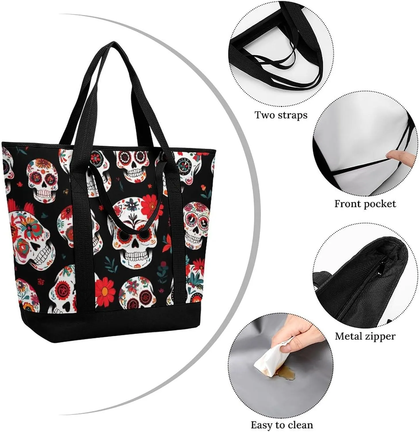 Large Thermal Shopping Tote Bag Travel Friendly Fashion Handbag Commuter Bag