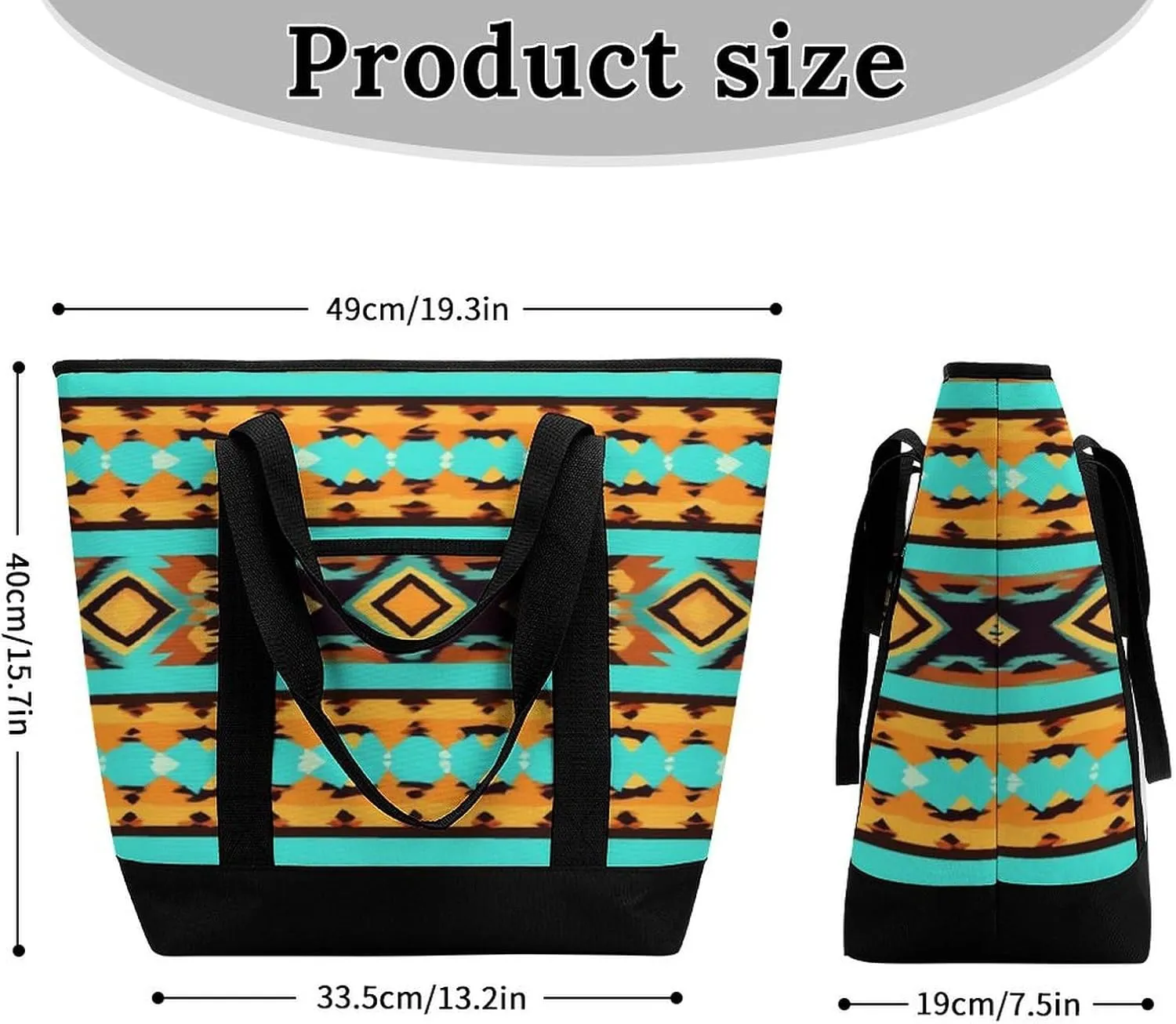 Large Thermal Shopping Tote Bag Travel Friendly Fashion Handbag Commuter Bag
