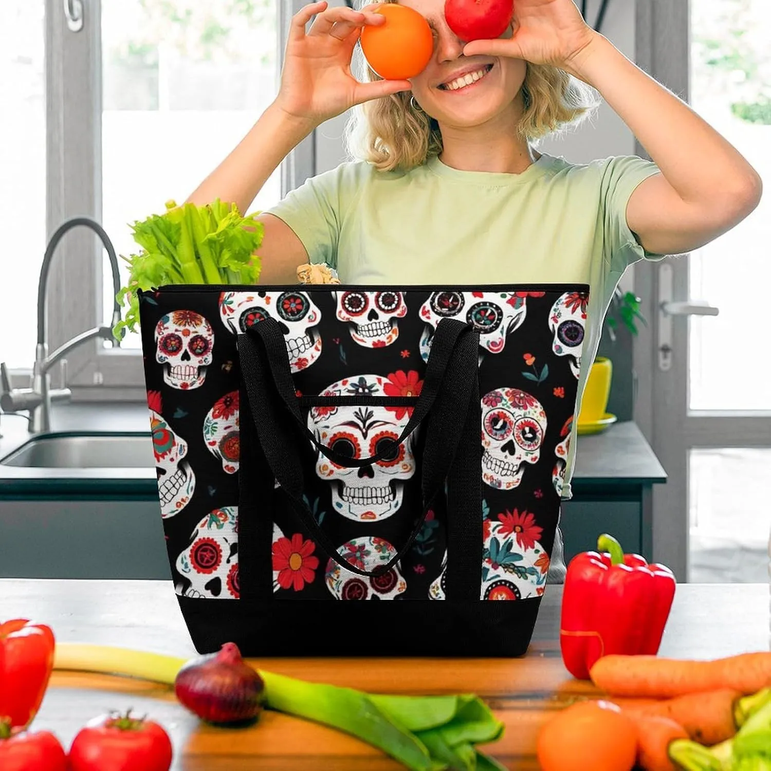Large Thermal Shopping Tote Bag Travel Friendly Fashion Handbag Commuter Bag