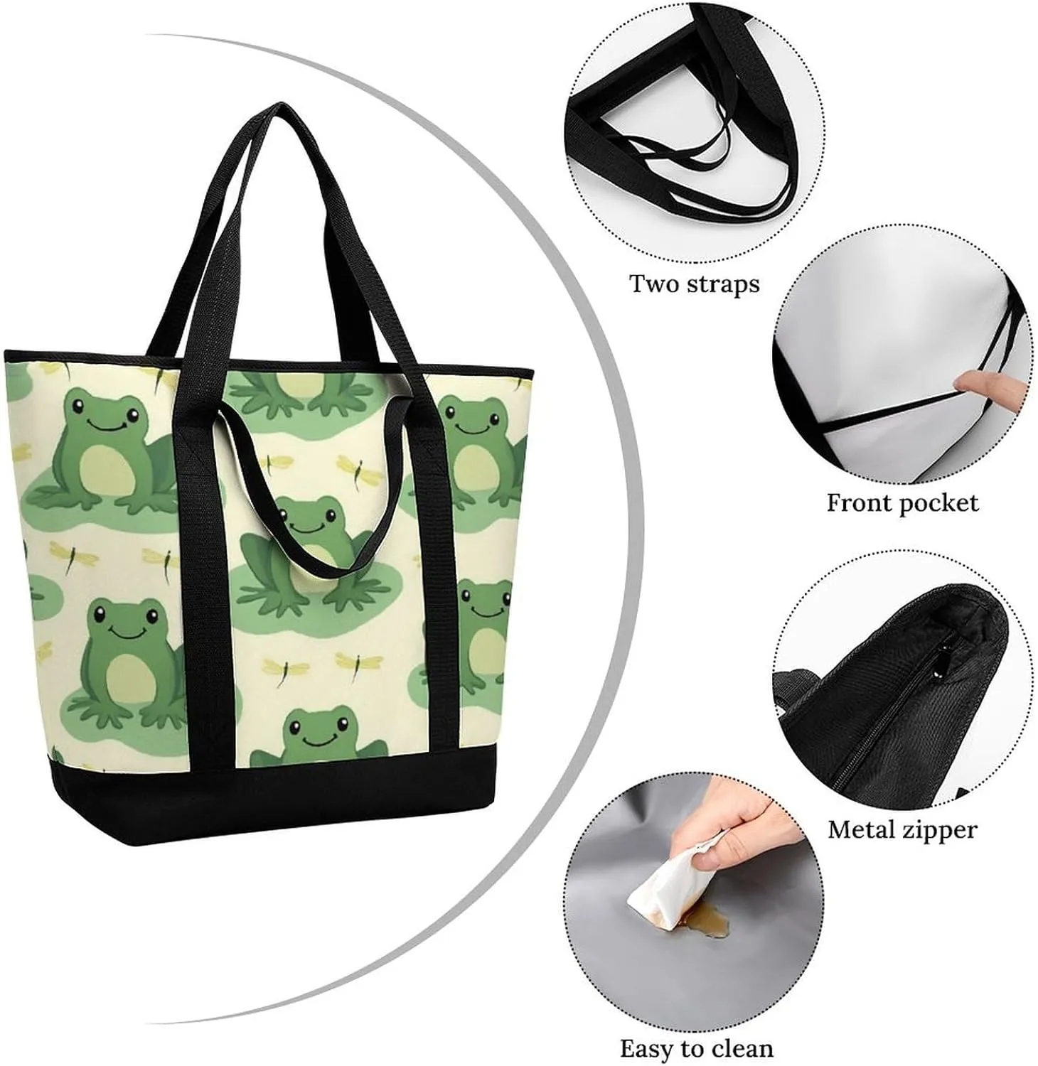 Large Thermal Shopping Tote Bag Travel Friendly Fashion Handbag Commuter Bag