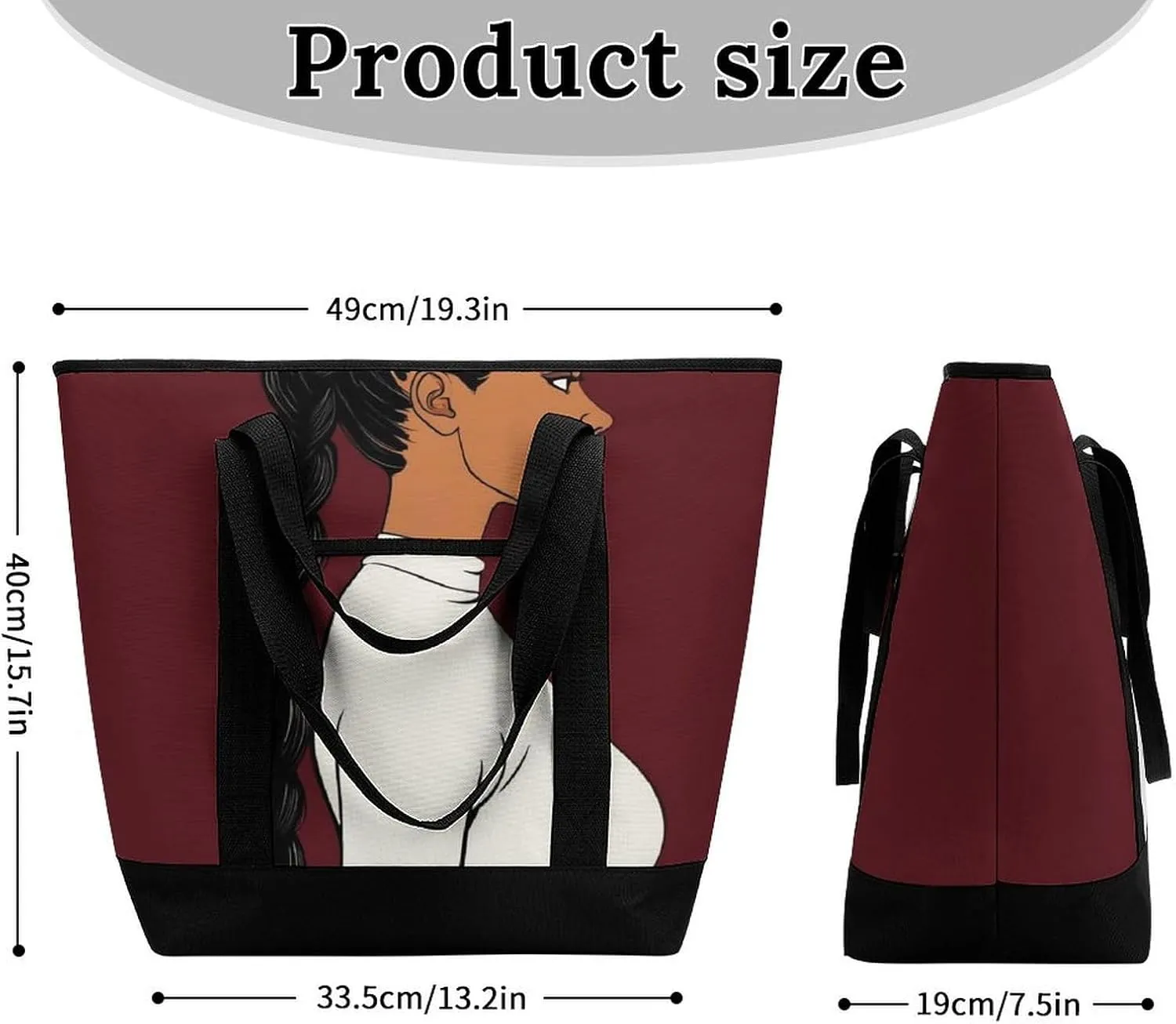 Large Thermal Shopping Tote Bag Travel Friendly Fashion Handbag Commuter Bag