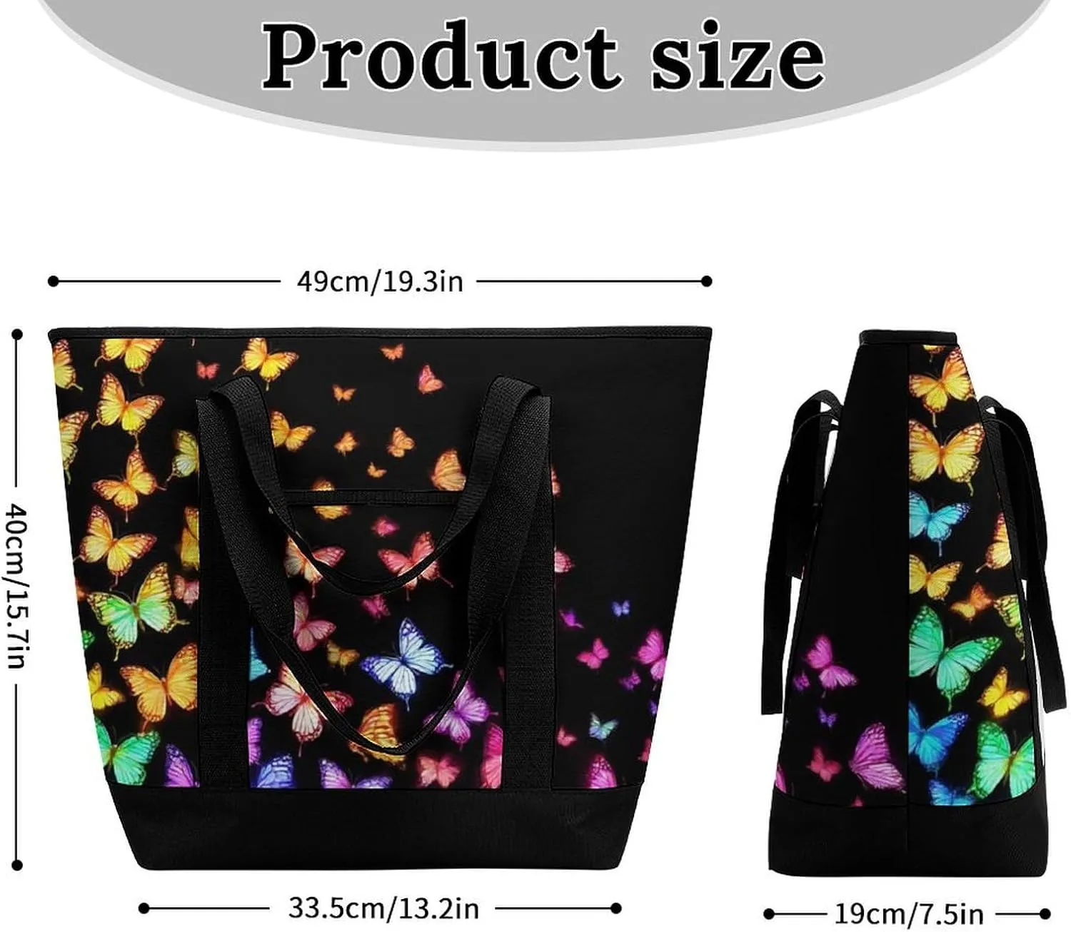 Large Thermal Shopping Tote Bag Travel Friendly Fashion Handbag Commuter Bag