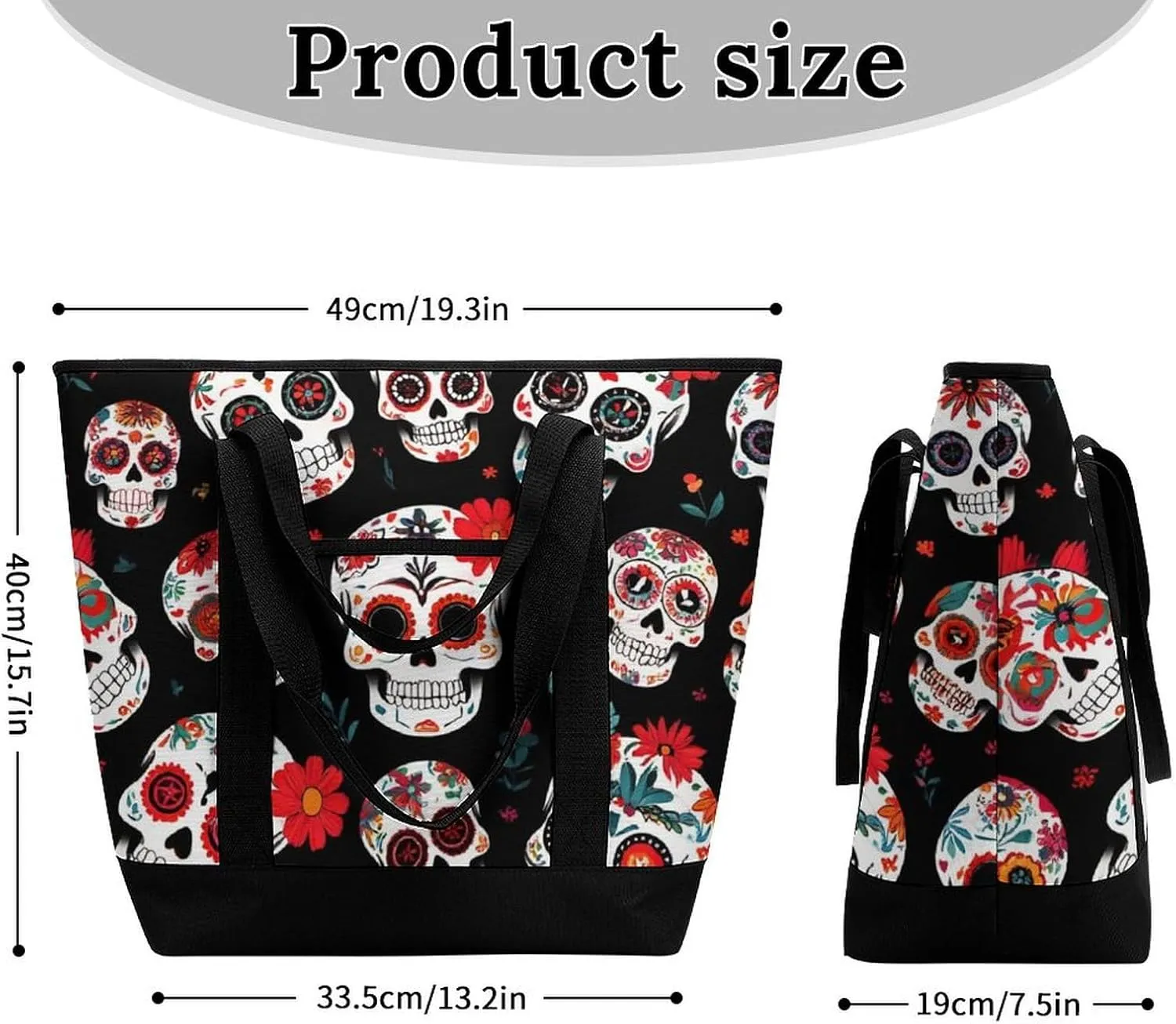 Large Thermal Shopping Tote Bag Travel Friendly Fashion Handbag Commuter Bag