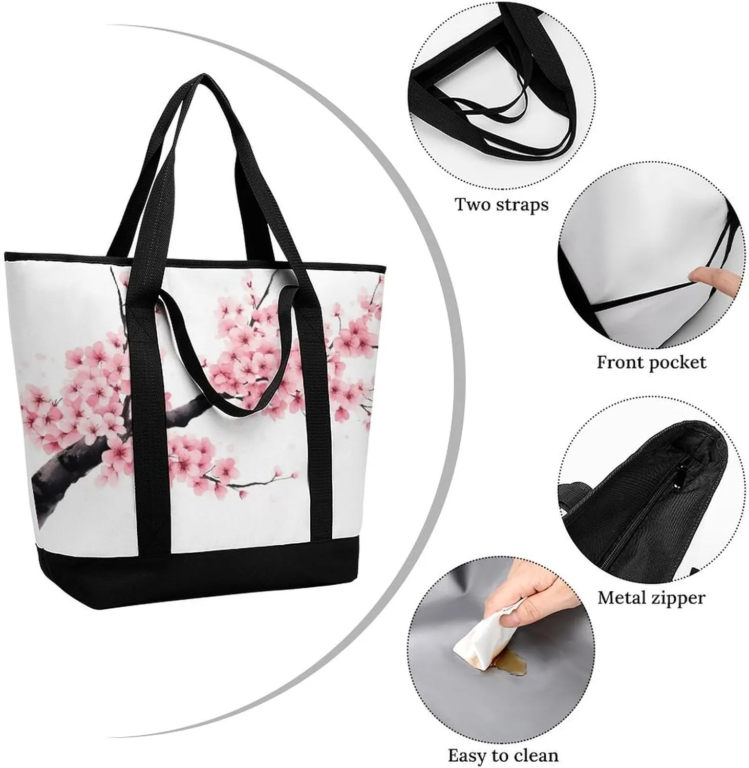 Large Thermal Shopping Tote Bag Travel Friendly Fashion Handbag Commuter Bag