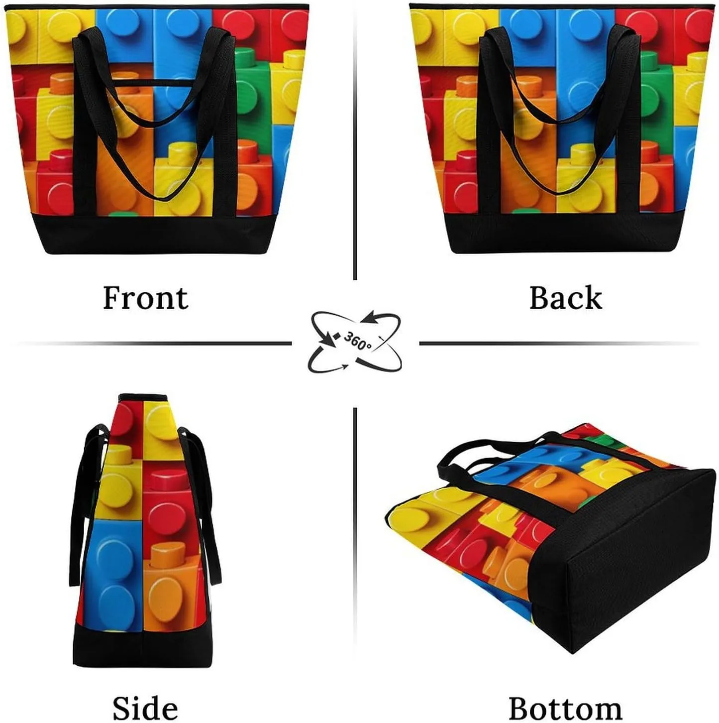 Large Thermal Shopping Tote Bag Travel Friendly Fashion Handbag Commuter Bag