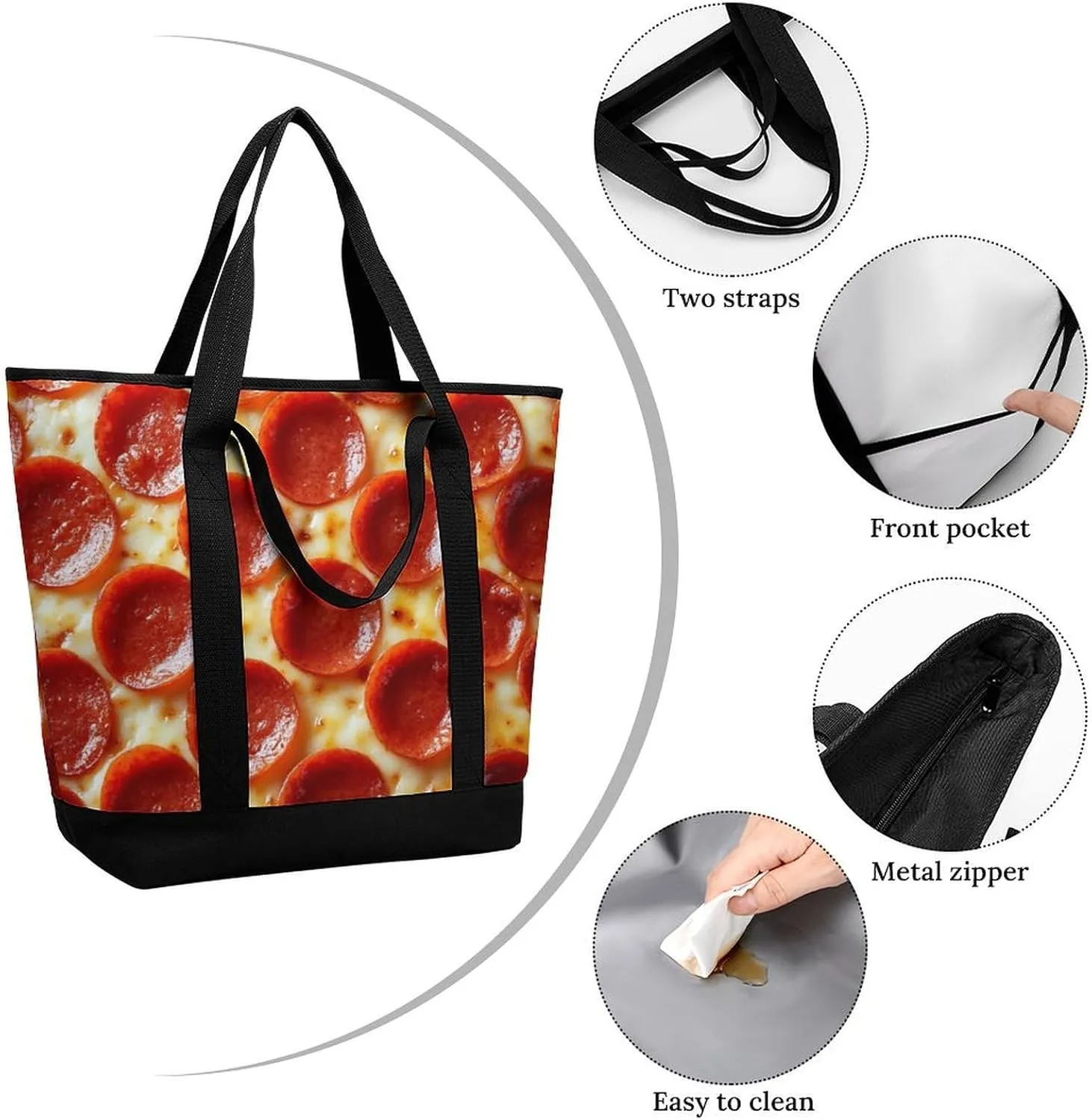Large Thermal Shopping Tote Bag Travel Friendly Fashion Handbag Commuter Bag