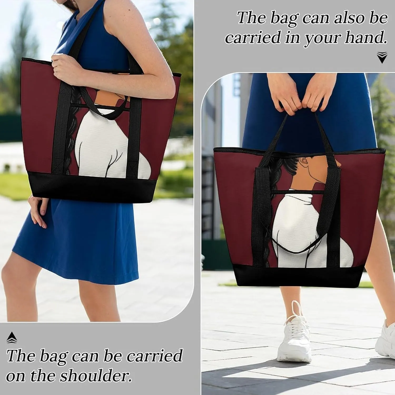Large Thermal Shopping Tote Bag Travel Friendly Fashion Handbag Commuter Bag