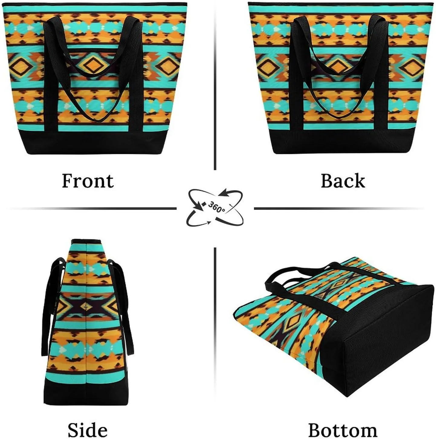 Large Thermal Shopping Tote Bag Travel Friendly Fashion Handbag Commuter Bag