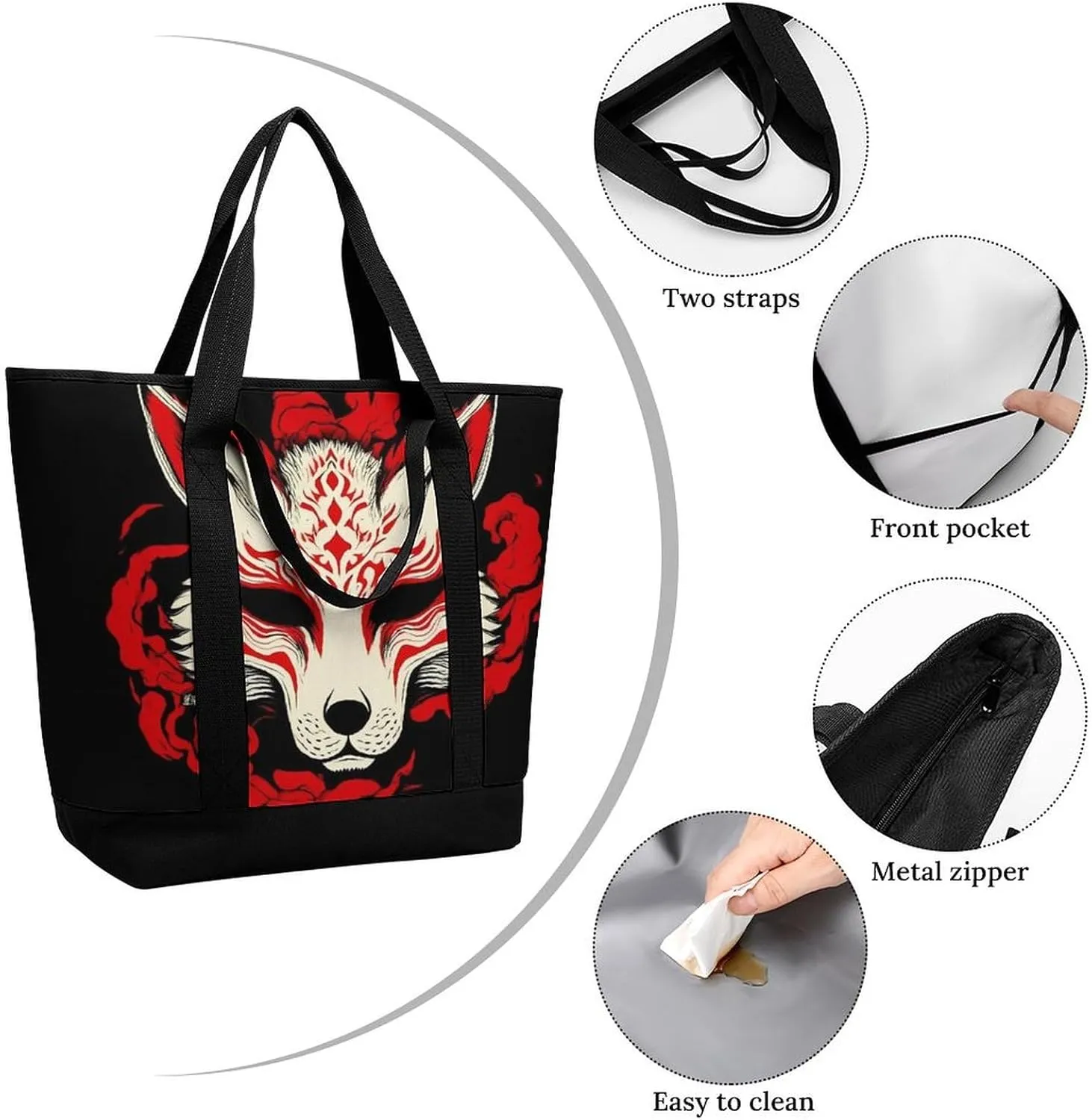Large Thermal Shopping Tote Bag Travel Friendly Fashion Handbag Commuter Bag