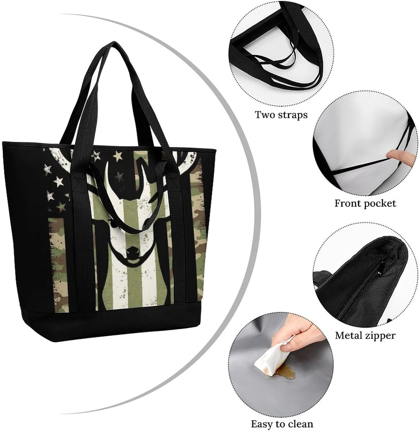 Large Thermal Shopping Tote Bag Travel Friendly Fashion Handbag Commuter Bag