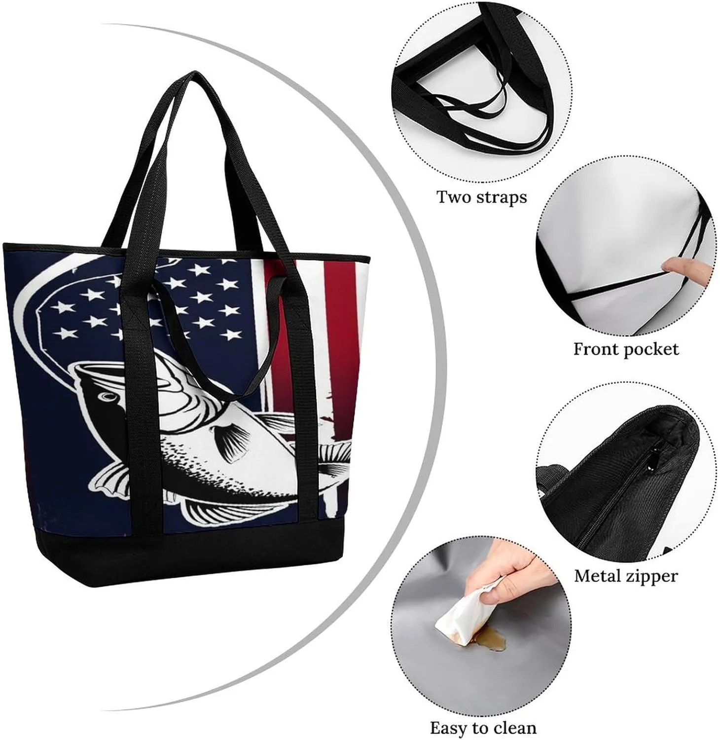 Large Thermal Shopping Tote Bag Travel Friendly Fashion Handbag Commuter Bag
