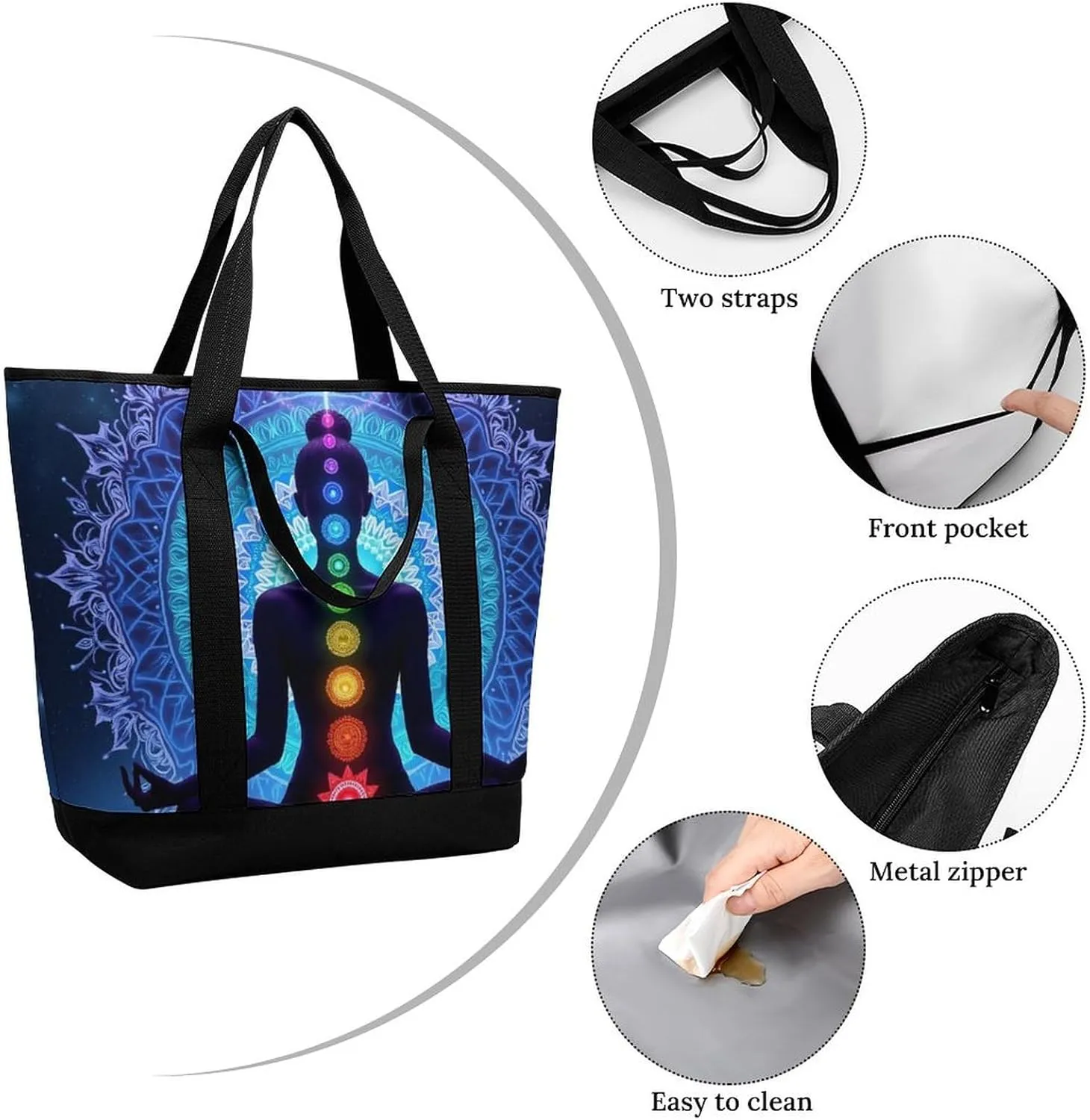 Large Thermal Shopping Tote Bag Travel Friendly Fashion Handbag Commuter Bag