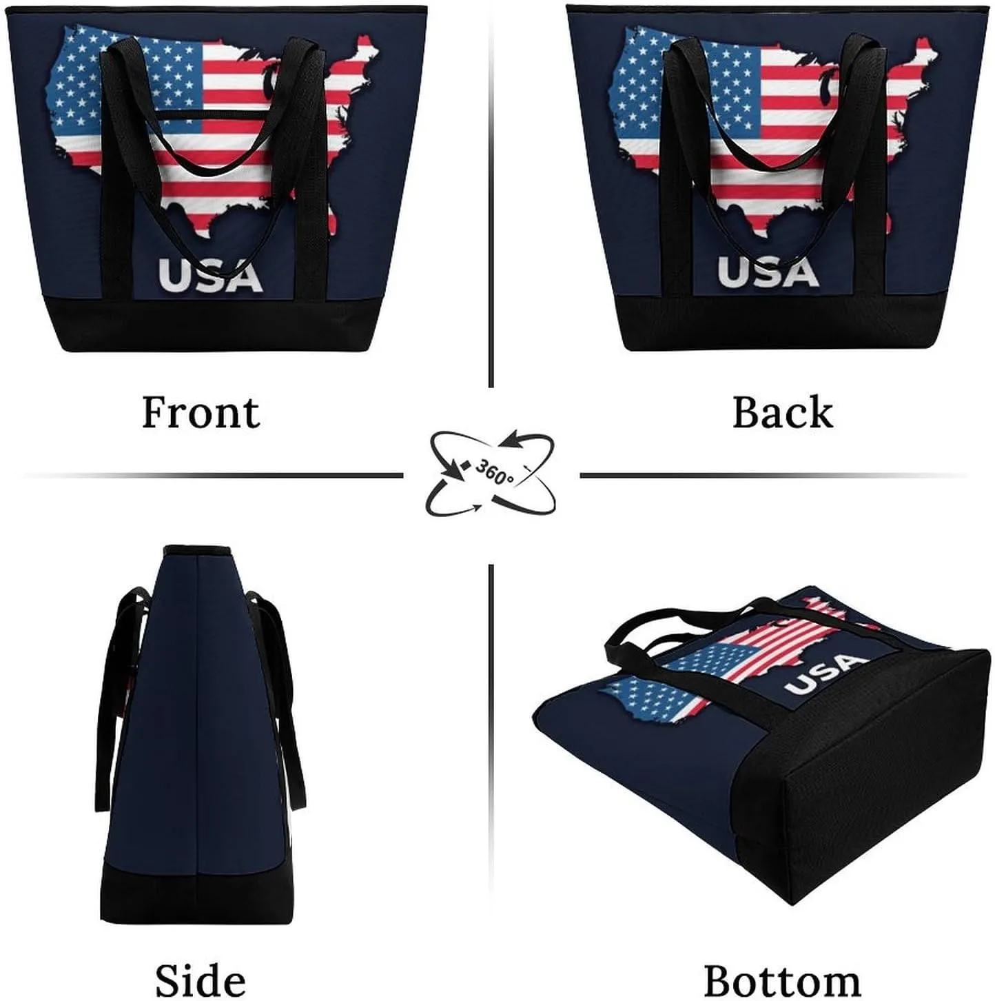 Large Thermal Shopping Tote Bag Travel Friendly Fashion Handbag Commuter Bag