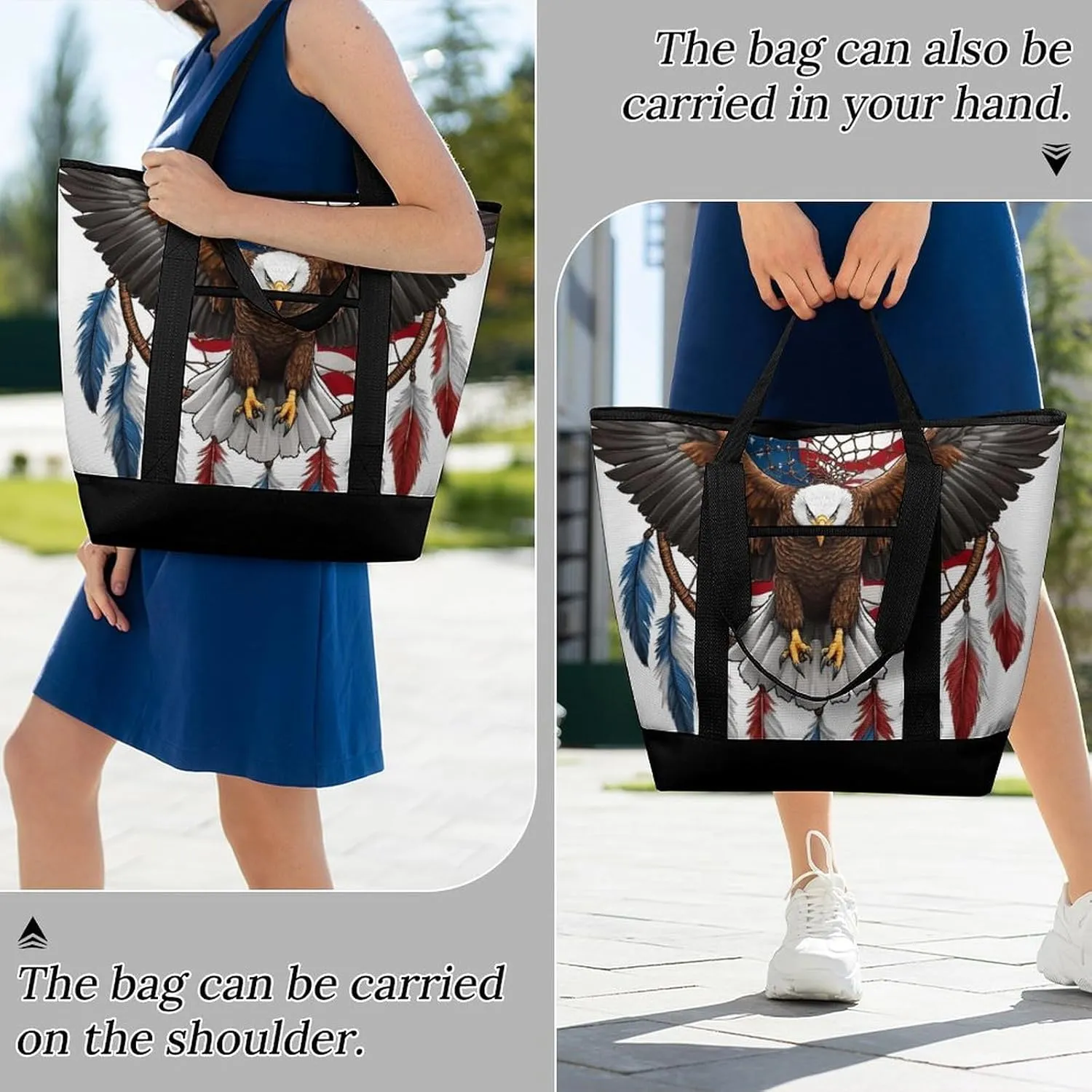 Large Thermal Shopping Tote Bag Travel Friendly Fashion Handbag Commuter Bag