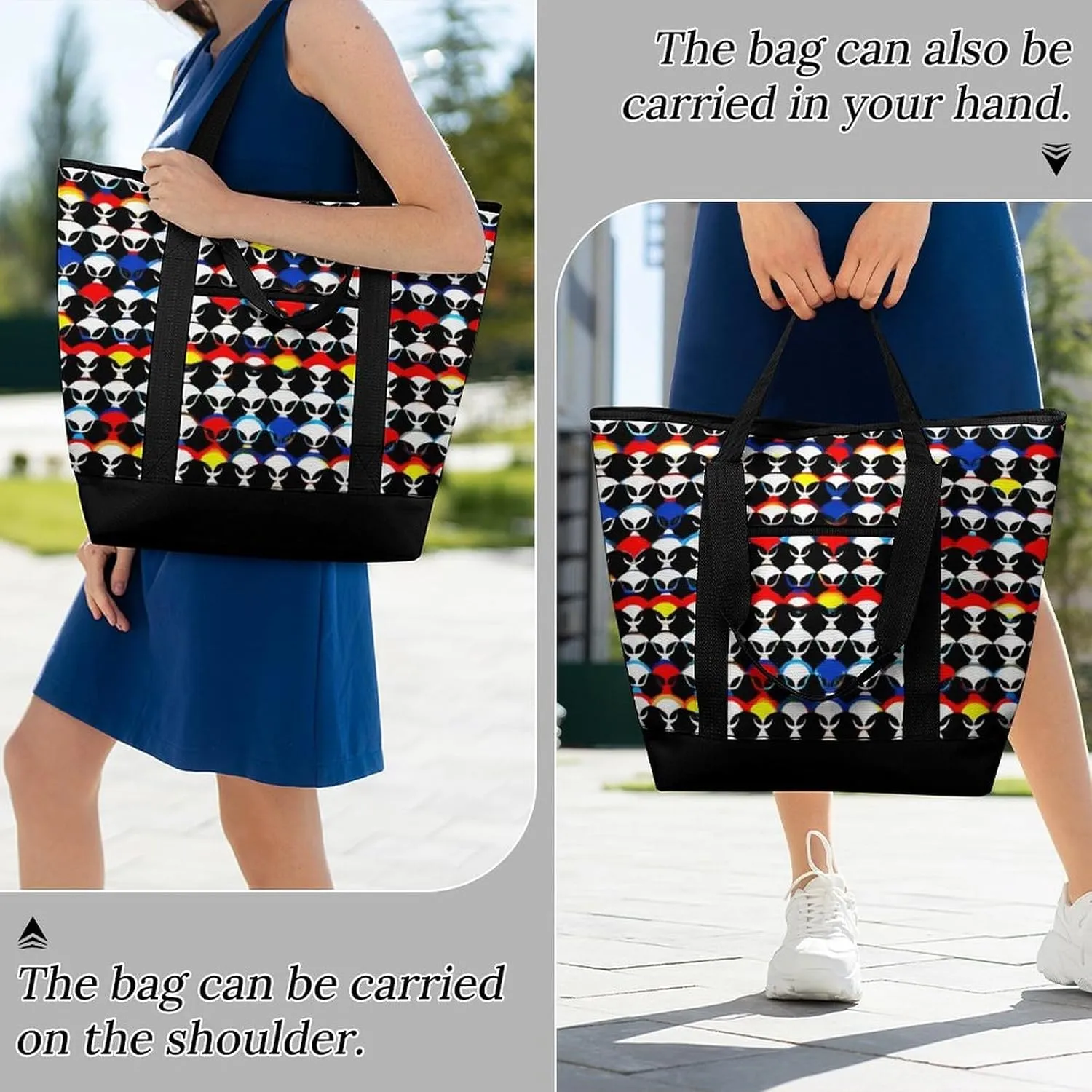 Large Thermal Shopping Tote Bag Travel Friendly Fashion Handbag Commuter Bag