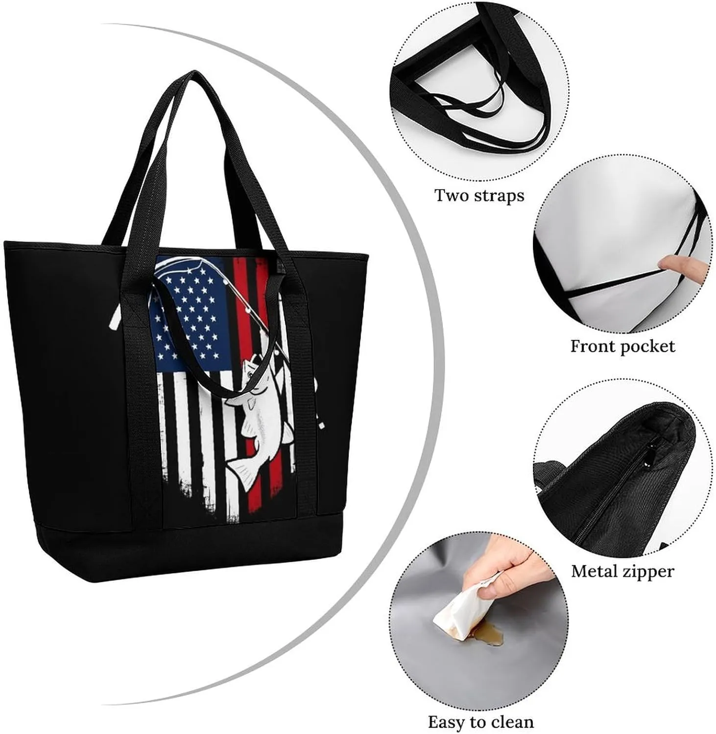 Large Thermal Shopping Tote Bag Travel Friendly Fashion Handbag Commuter Bag