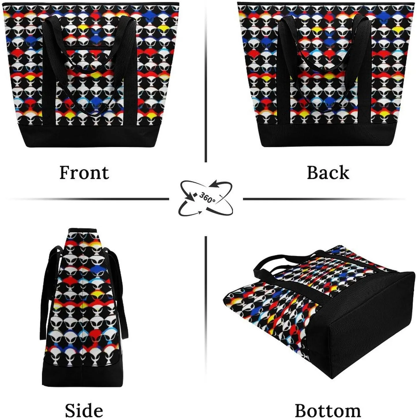Large Thermal Shopping Tote Bag Travel Friendly Fashion Handbag Commuter Bag