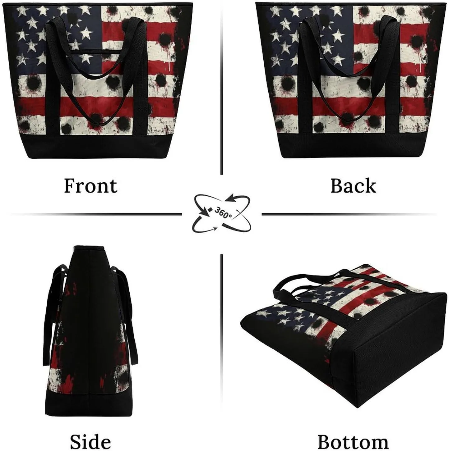 Large Thermal Shopping Tote Bag Travel Friendly Fashion Handbag Commuter Bag