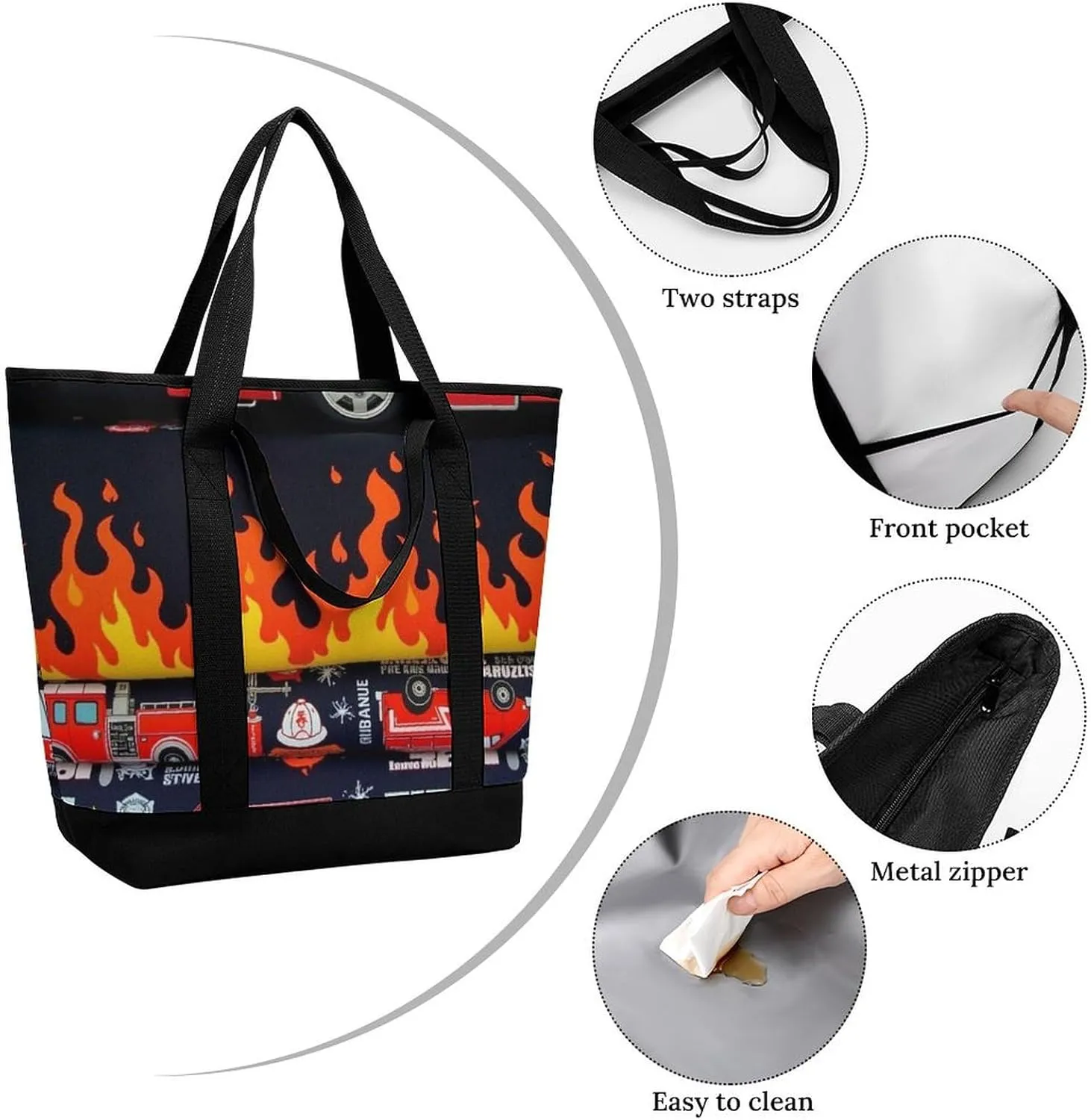 Large Thermal Shopping Tote Bag Travel Friendly Fashion Handbag Commuter Bag