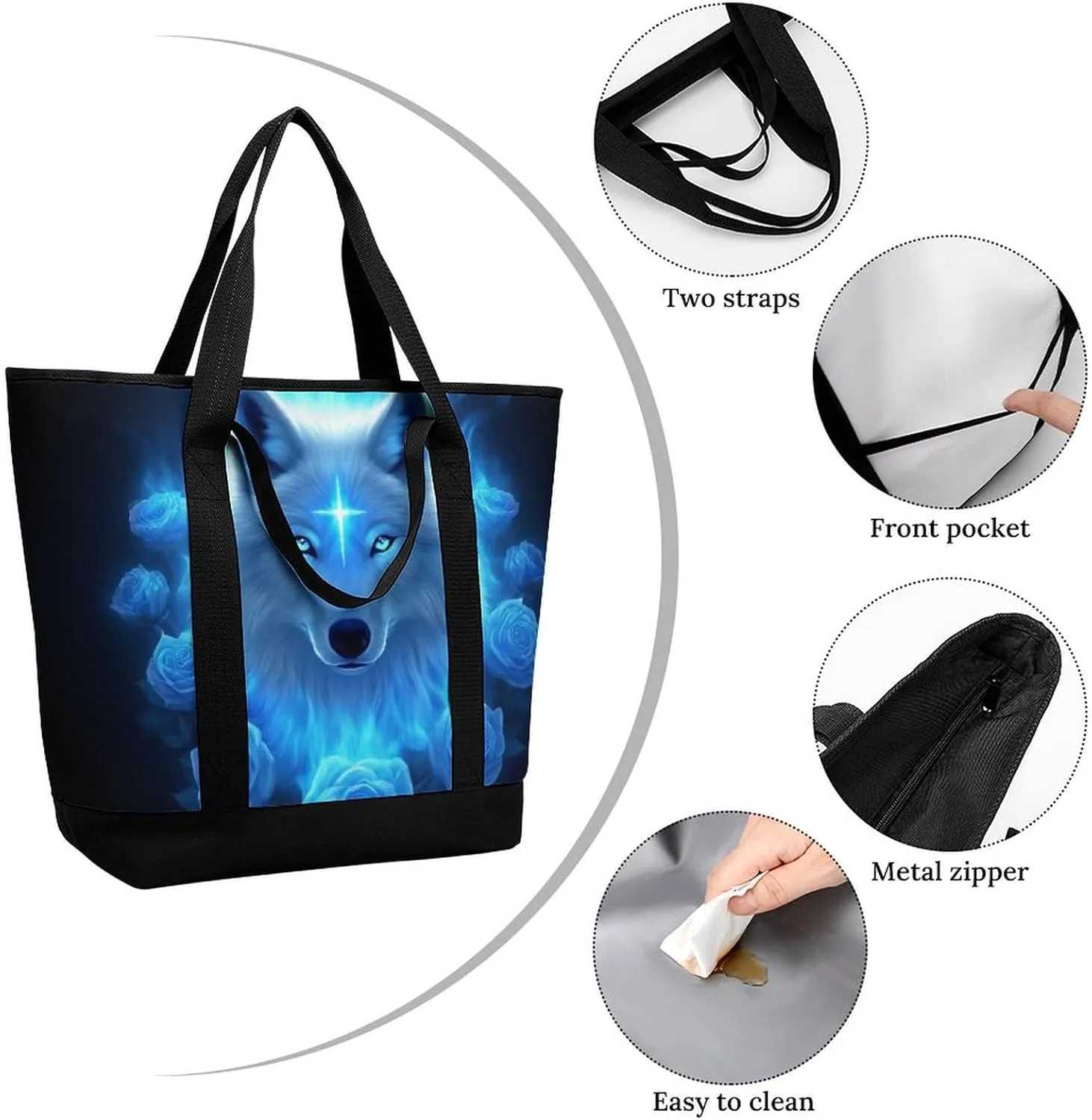 Large Thermal Shopping Tote Bag Travel Friendly Fashion Handbag Commuter Bag